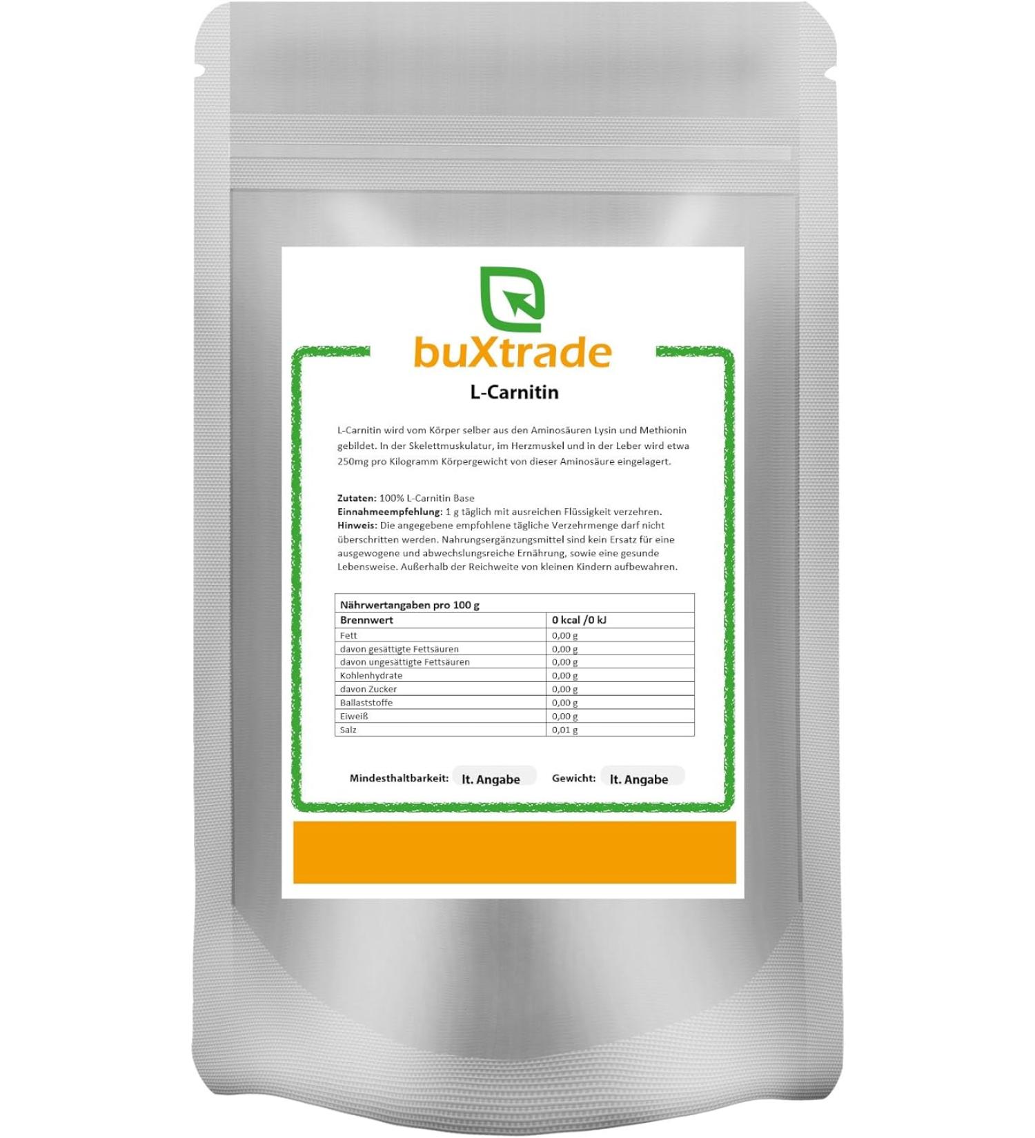 500 g L-Carnitine Base | Powder | Amino Acid | Nutrition