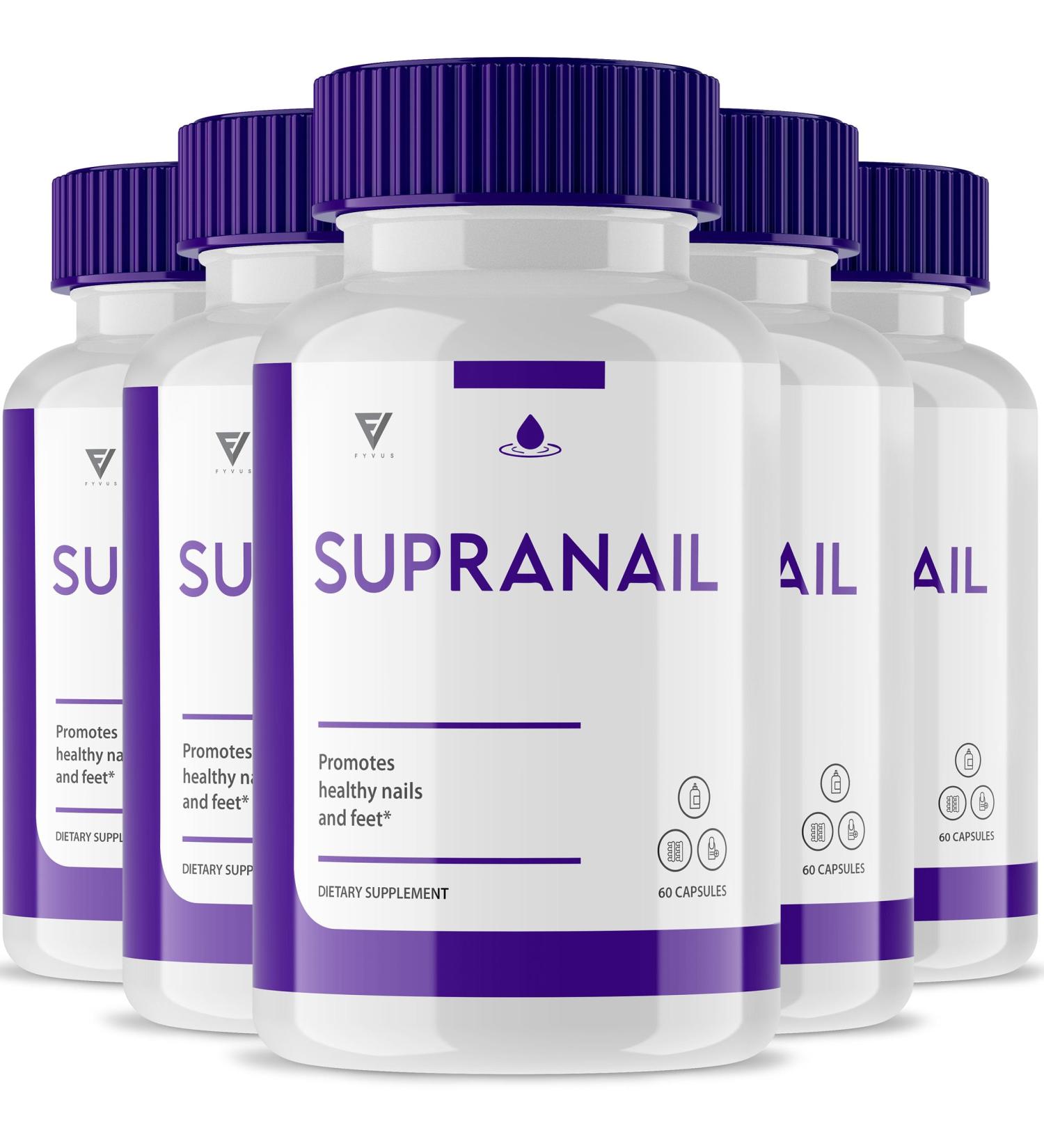Buy SupraNail Probiotic Capsules (5 Pack) - Advanced Nail Health & Foot Fungus Support Supplement for Men & Women - 300 Capsules - Buy Online on GoSupps.com