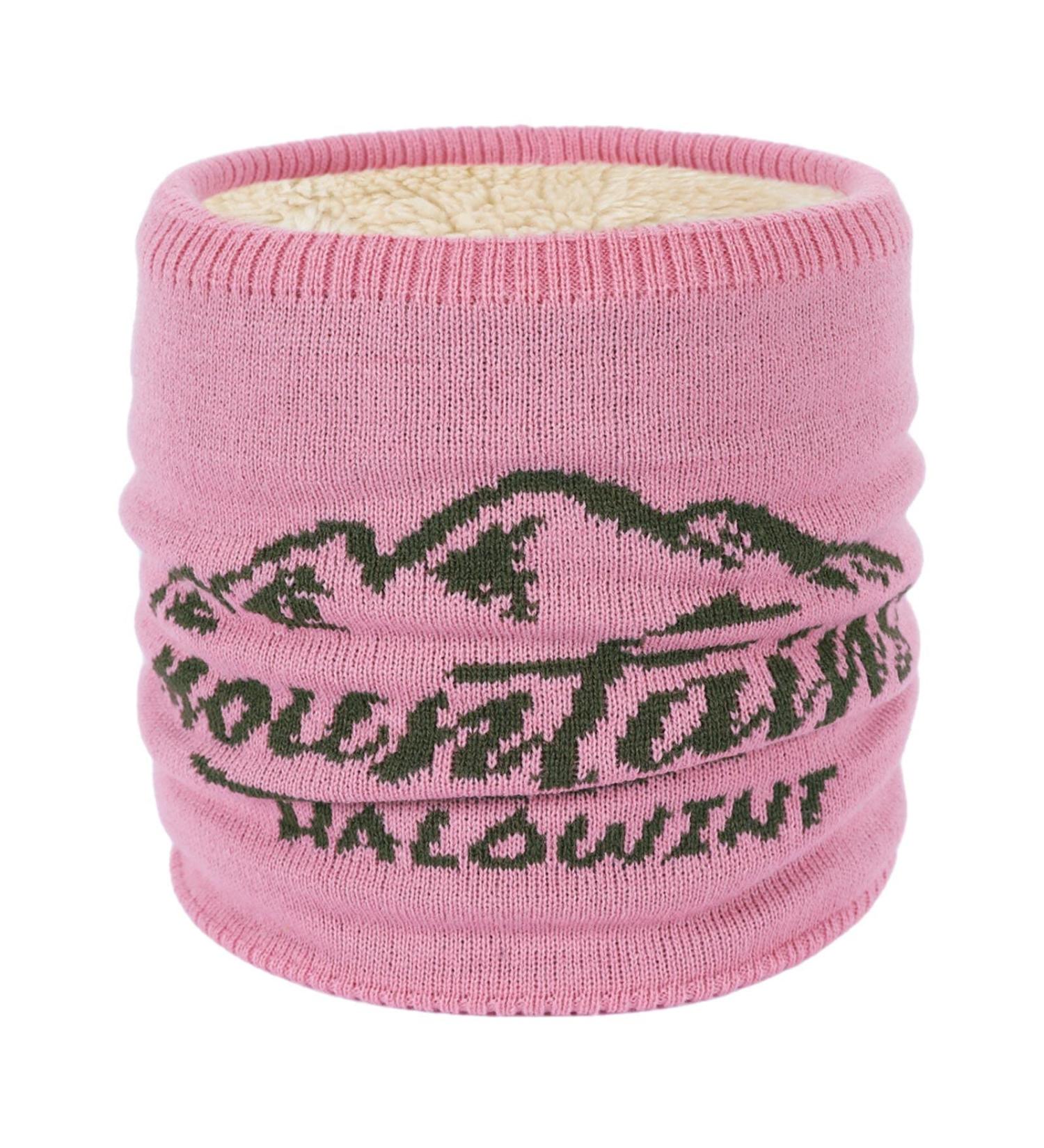 Clicitina Winter Wool Lined Knit Bib for Women & Men - Pink One Size | Shop Internationally - Buy Online on GoSupps.com