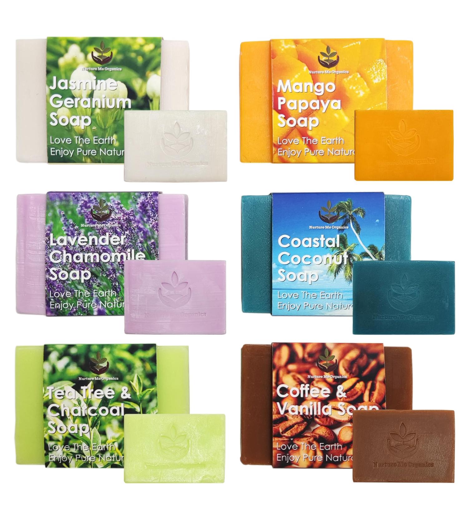 Handmade Artisan Soap Gift Set - 6 Natural Moisturizing Soaps for Sensitive Skin | Essential Oils for Men & Women - Buy Online on GoSupps.com