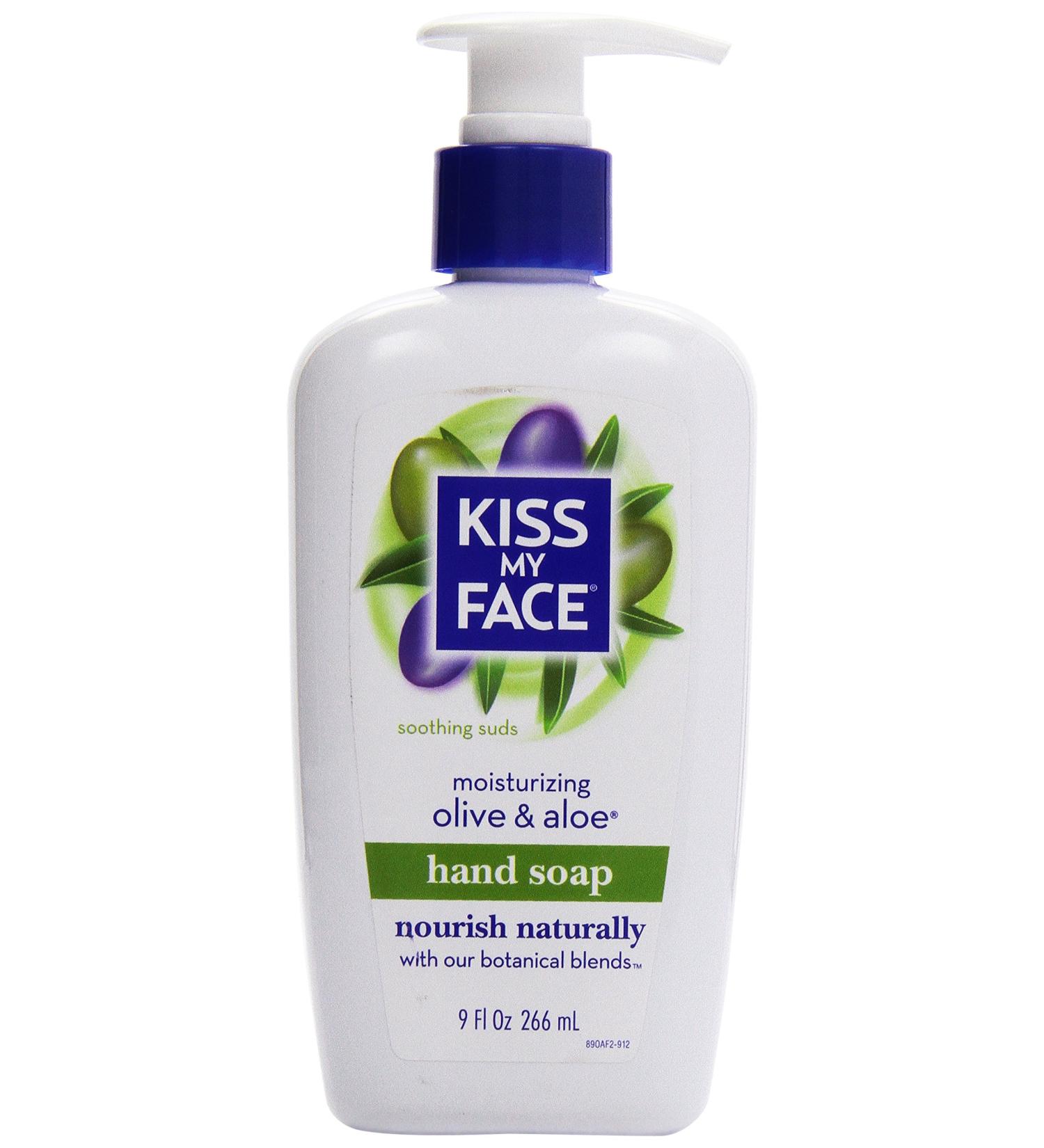 Kiss My Face Liquid Moisture Soap with Olive & Aloe - 9 oz - Natural Hydrating Cleanser for All Skin Types - International Shipping Available - Buy Online on GoSupps.com