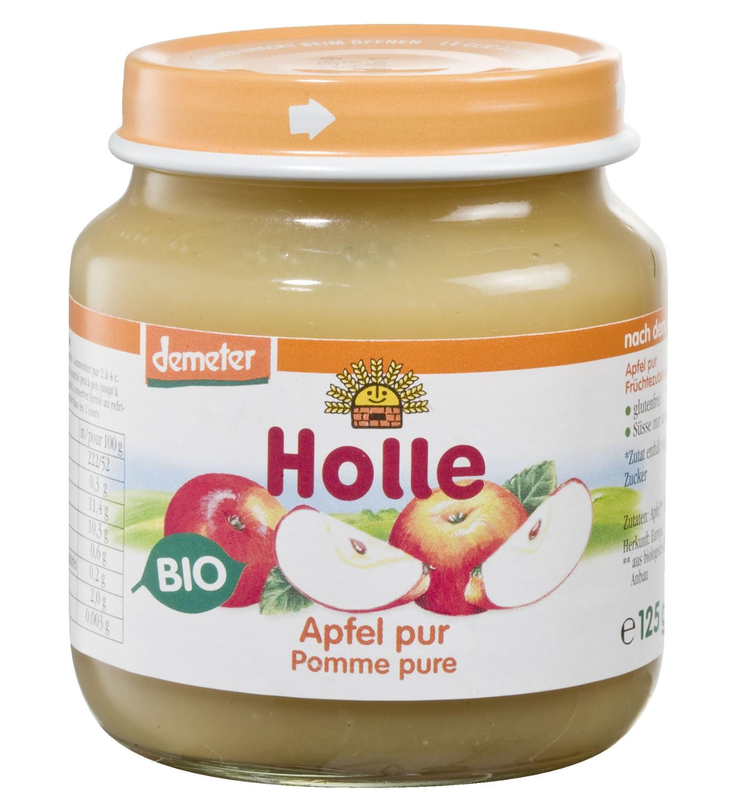 Holle Organic Apple Pure 6-Pack (6 x 125g) - Buy Internationally | Natural Baby Food - Buy Online on GoSupps.com