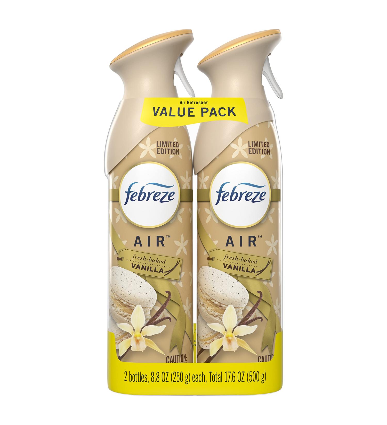 Febreze Air Freshly Baked Vanilla 8.8 Ounce - Pack of 2 | Long-lasting Scent for Home and Office - Buy Online on GoSupps.com