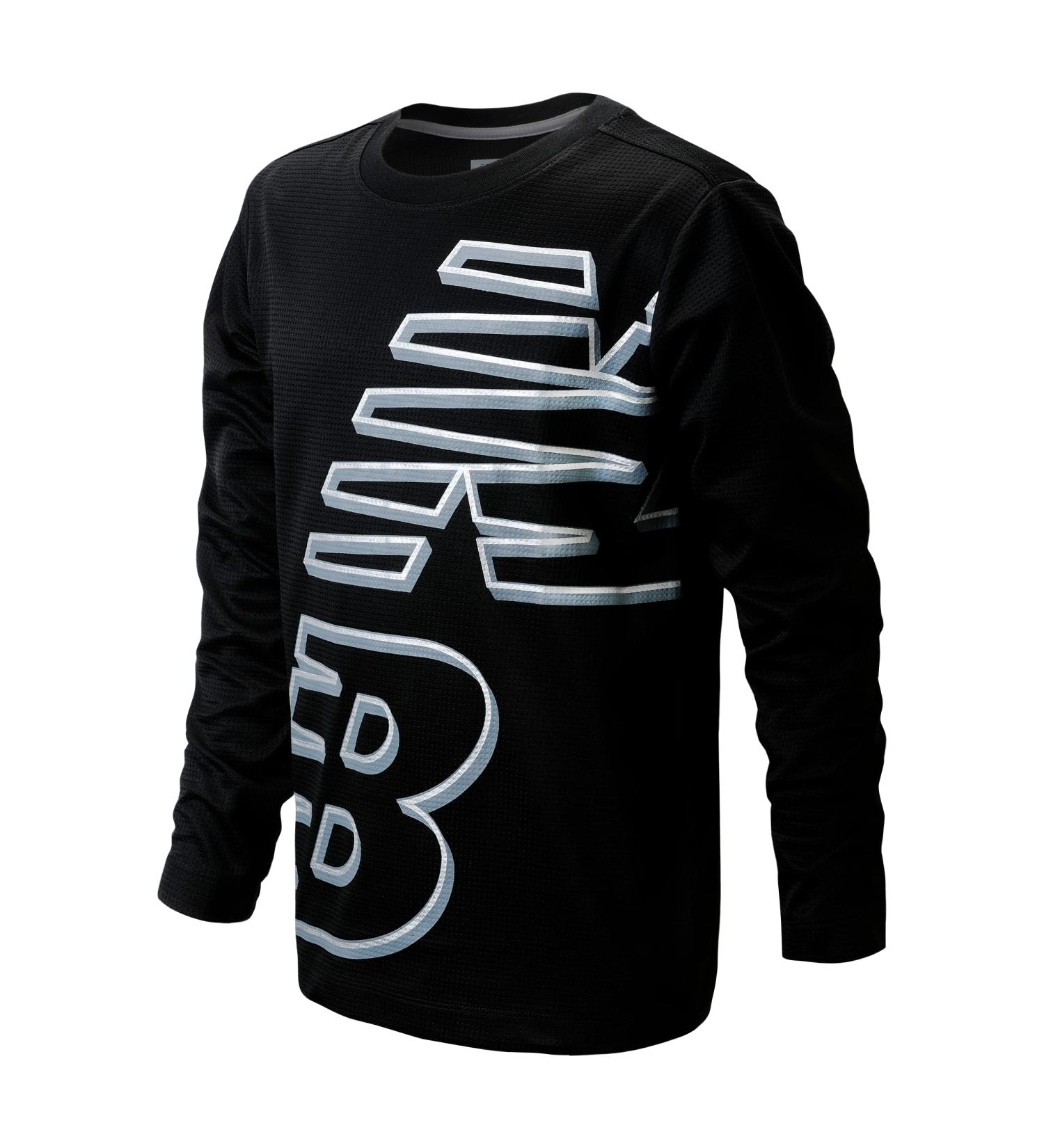 New Balance Boys' Thermal Waffle Knit Long Sleeve T-Shirt - Black (Size 10-12) | Size 4-20 - Buy Online on GoSupps.com