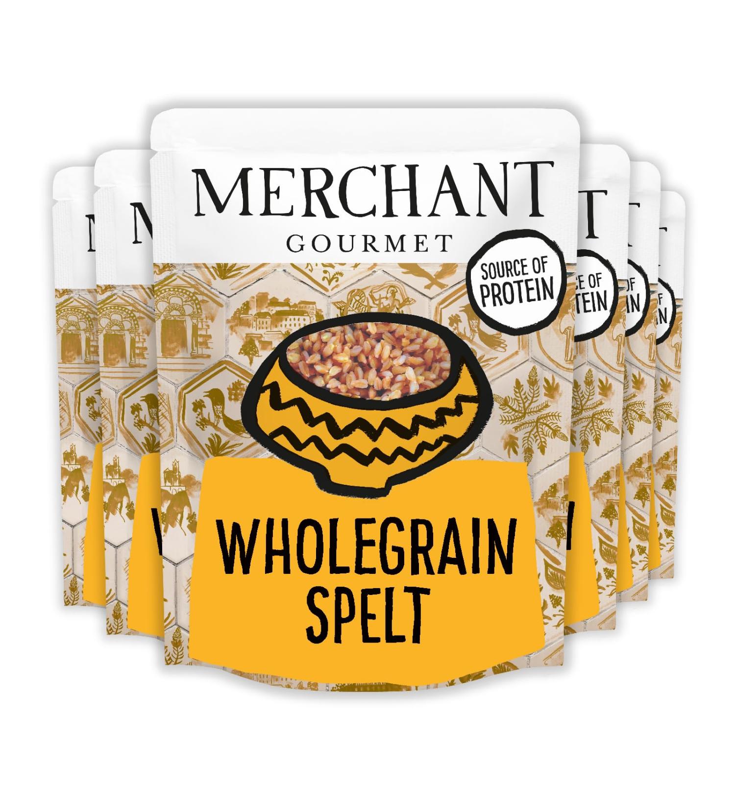 Merchant Gourmet Ready-to-eat Wholegrain Spelt - Pack of 6 x 250g Pouches - Buy Online on GoSupps.com