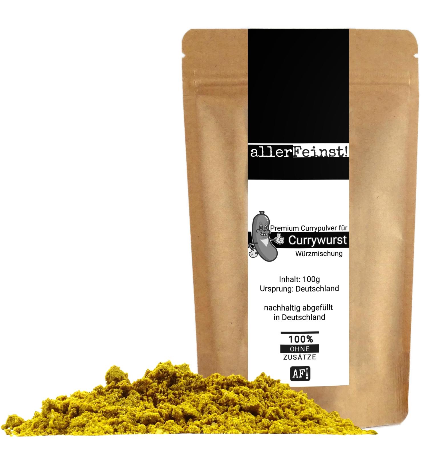 allerFeinst! Currywurst Spice - Premium Curry Powder for Sauce & Topping - 100g International Shipping Available - Buy Online on GoSupps.com