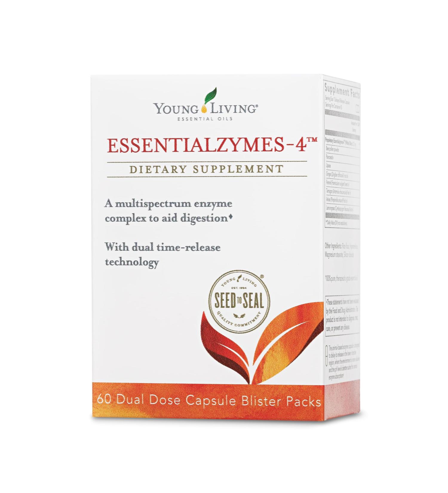 Essentialzymes-4 60 Dual Dose Capsules by Young Living Essential Oils - Buy Online on GoSupps.com
