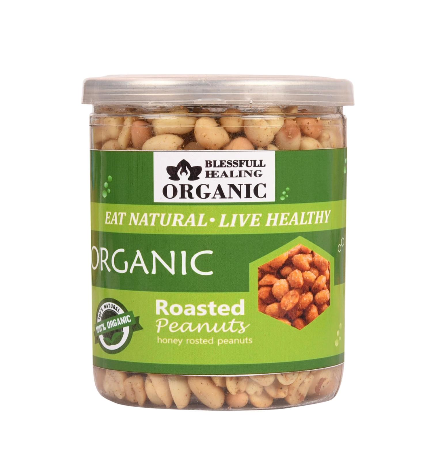 Blessfull Healing Organic Natural Vegan Honey Roasted Peanuts Crunchy Healthy Snacks 250 Gram - Buy Online on GoSupps.com