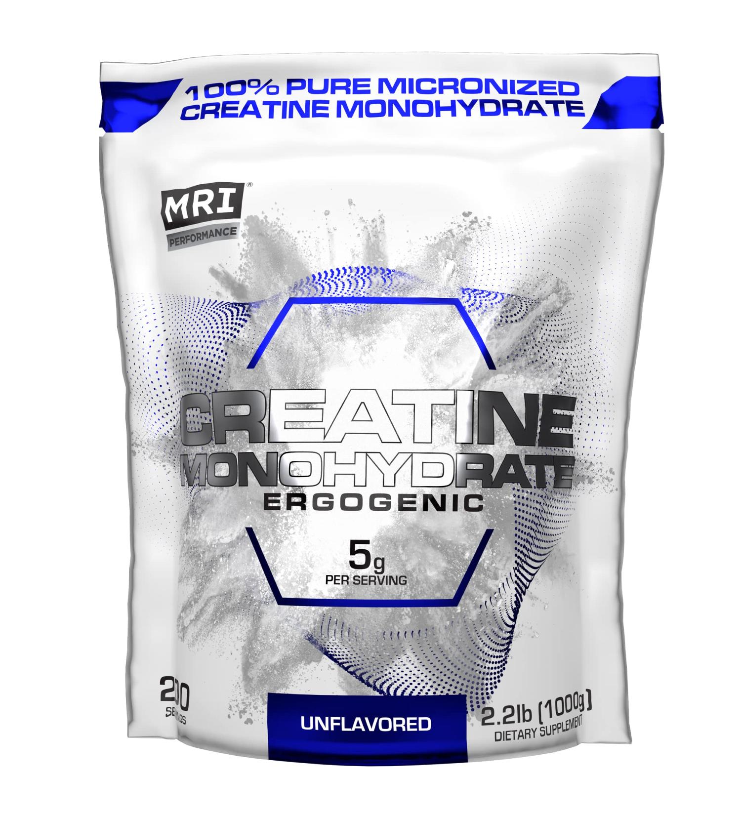 Buy MRI Performance Creatine Monohydrate Powder 1000g - 100% Pure Micronized Creatine for Muscle Growth Strength Endurance & Recovery - Unflavored - Buy Online on GoSupps.com