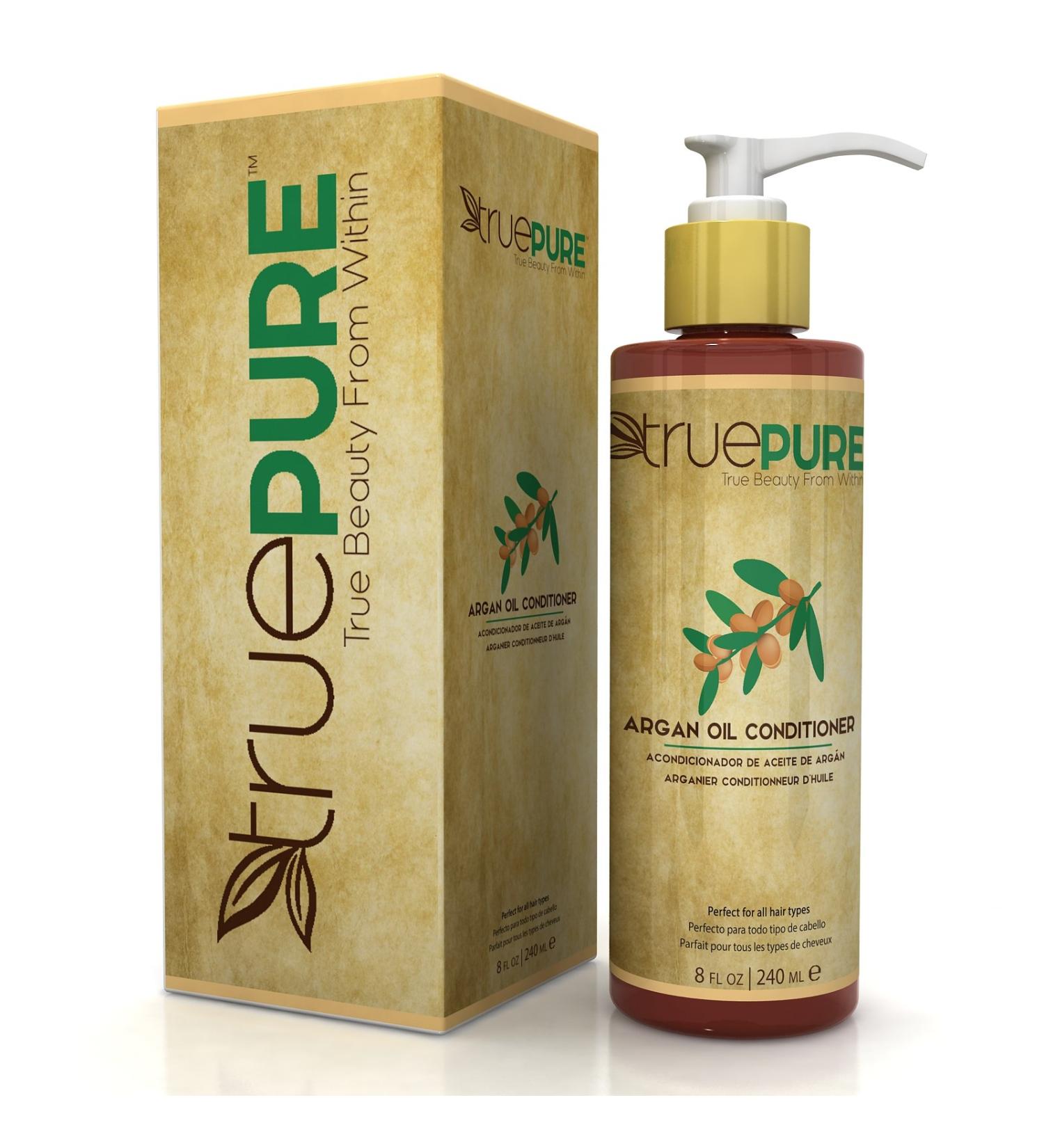 Argan Oil Conditioner - Natural Hair Loss Prevention Sulfate & Paraben-Free 8oz | ArganPure Complex for Healthy Hair Growth - Buy Online on GoSupps.com