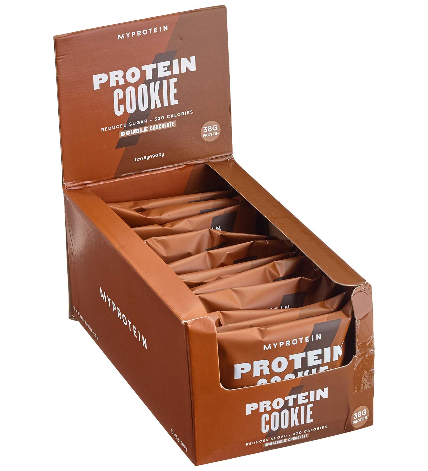 Myprotein Max Protein Cookie Box - Double Chocolate Chip (12 x 75g) | High Protein Snack - Buy Online on GoSupps.com