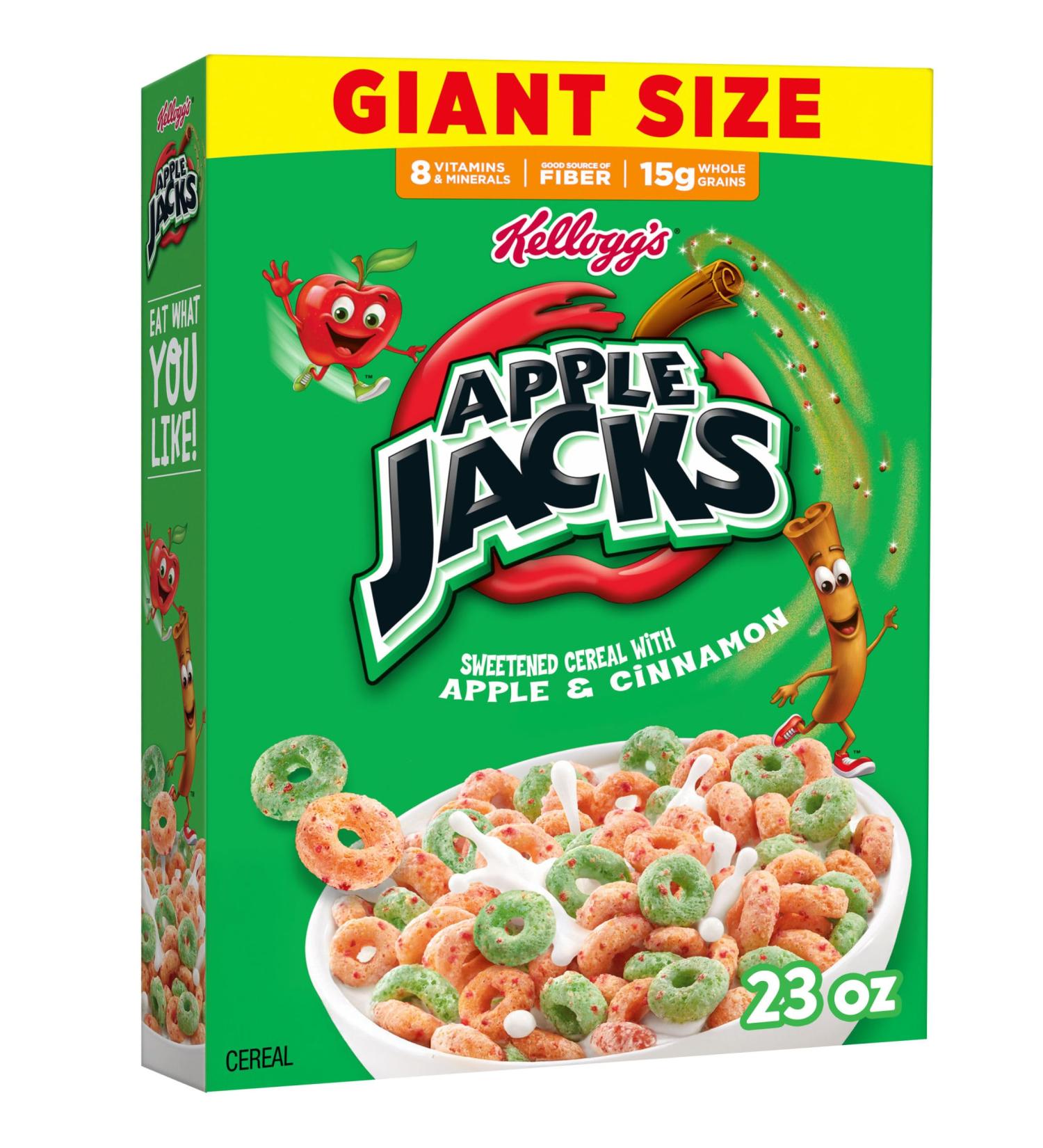 Kellogg's Apple Jacks Bo te de c r ales pour petit d jeuner Collations pour enfants petit-d jeuner familial taille g ante originale bo te de 652 g - Buy Online on GoSupps.com