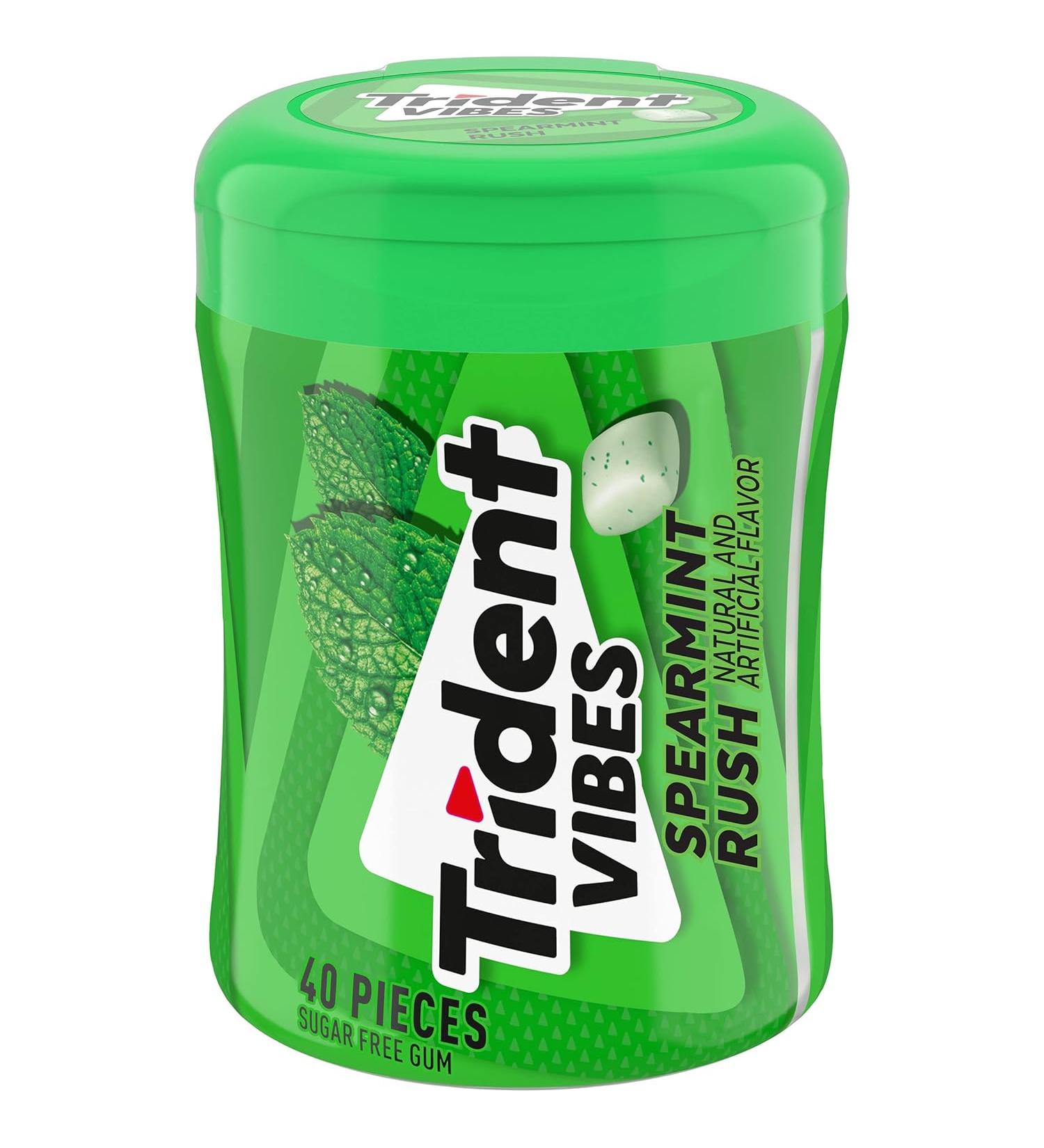 Trident Vibes Rush Sugar - Spearmint - 40 Pieces - Buy Online on GoSupps.com