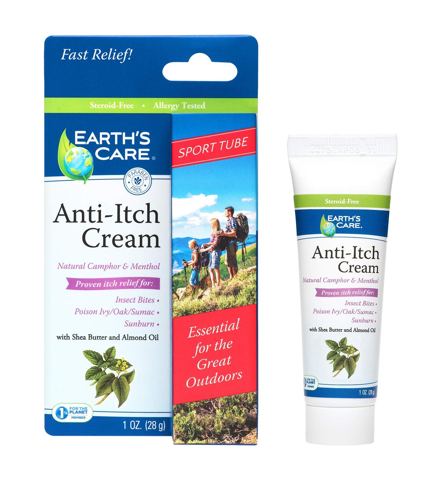 Earth's Care Anti Itch Cream - Extra Strength Bug Bite Relief - Soothes Rashes, Sunburns, Minor Skin Irritations - 1oz - Buy Online on GoSupps.com