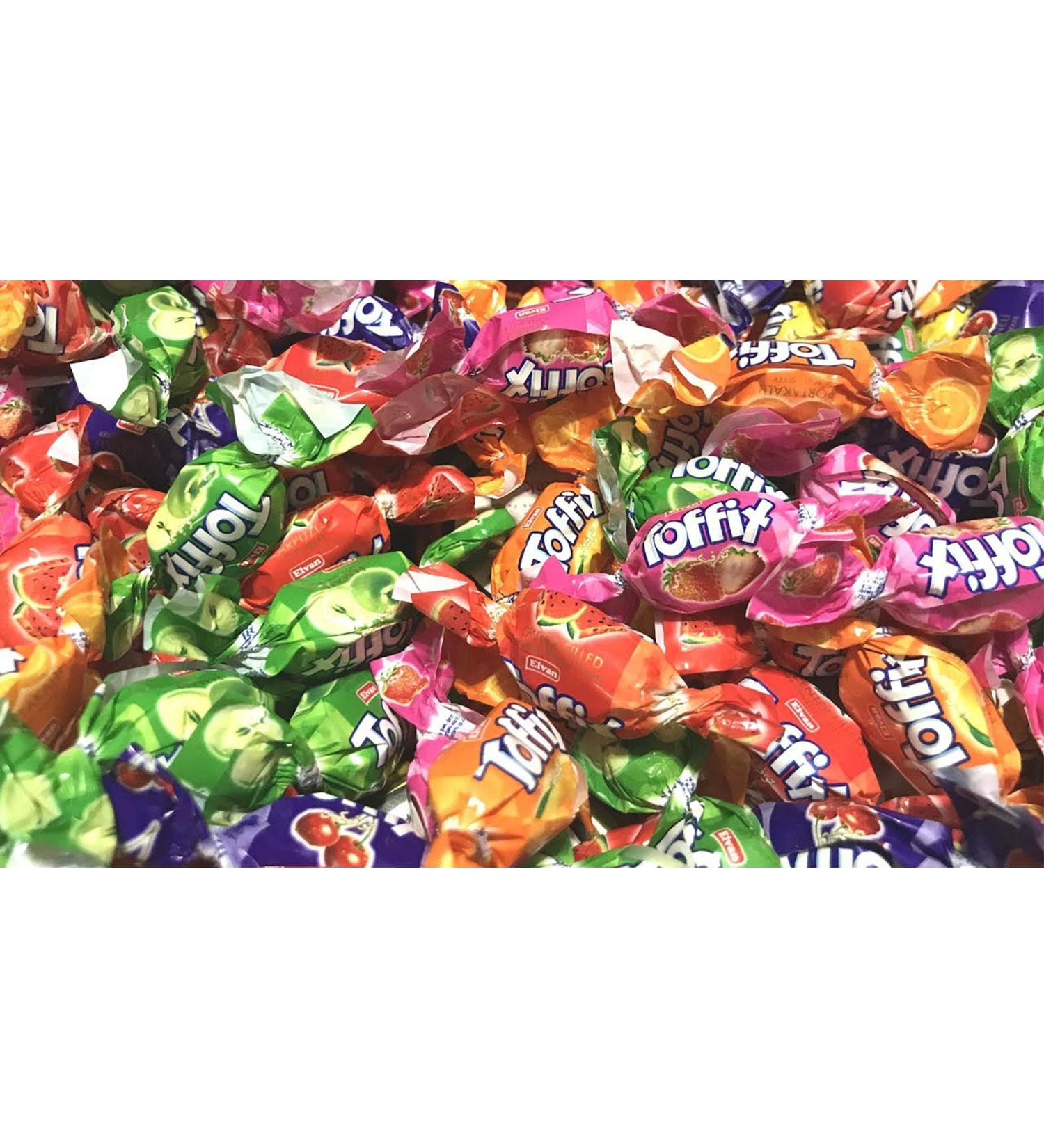 Toffix Chewy Wrapped Sweets Fruity Chew Centres 400g bag of Sweets - Buy Online on GoSupps.com