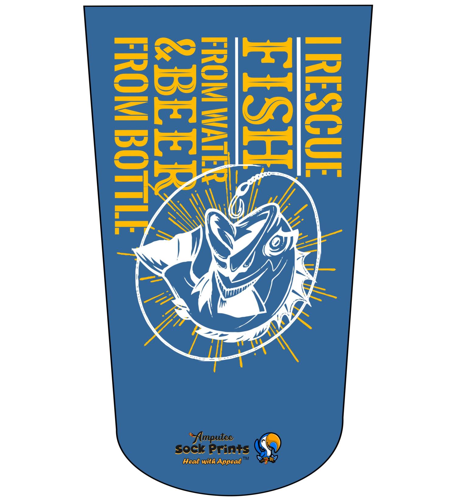 Rescue Fish n Beer V1 3Ply Amputee Stump Sock - Comfort and Support for Amputees - Buy Online on GoSupps.com