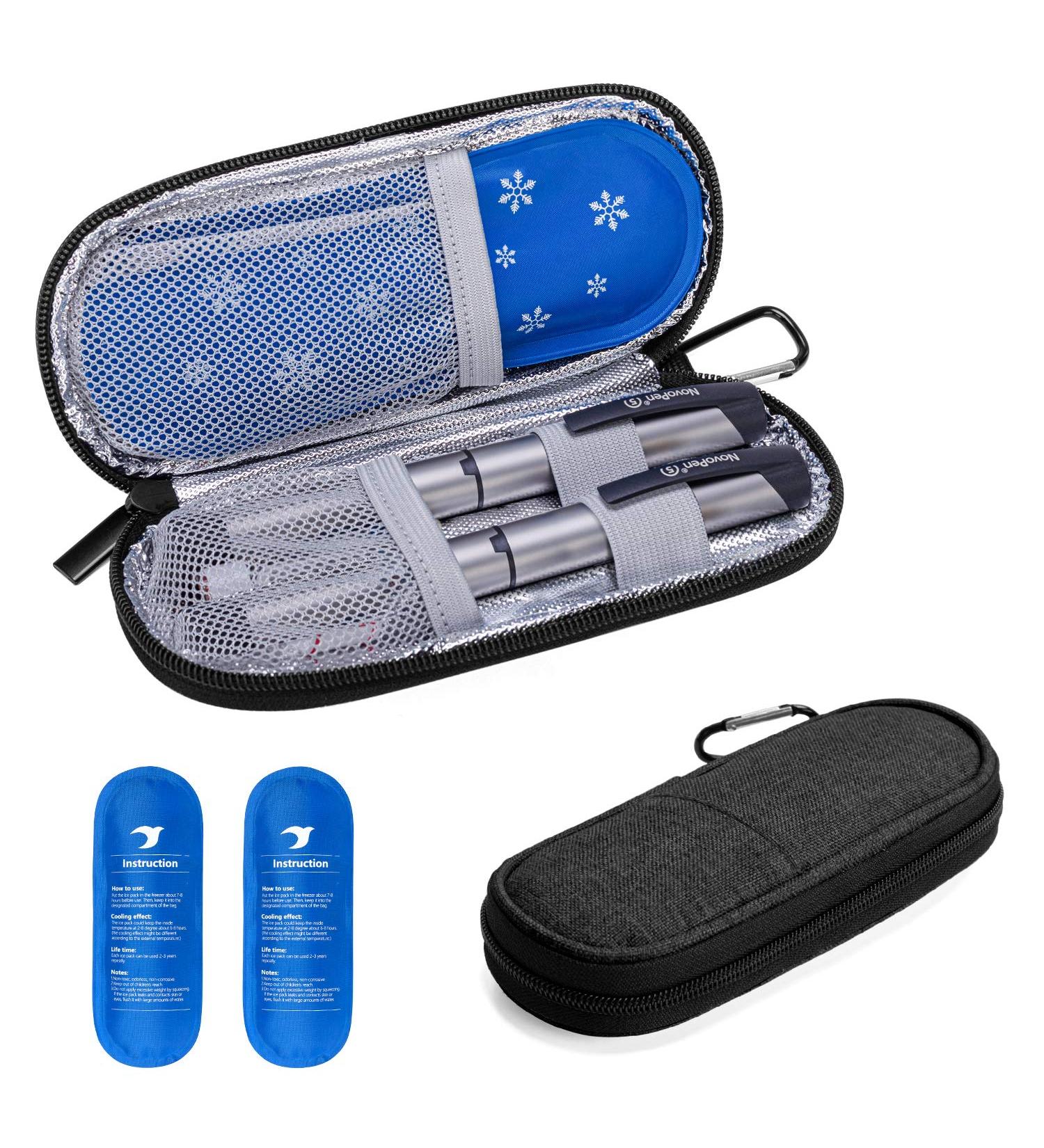 Yarwo Insulin Cooler Travel Case with Ice Packs - Diabetic Medication Organizer - Buy Online on GoSupps.com