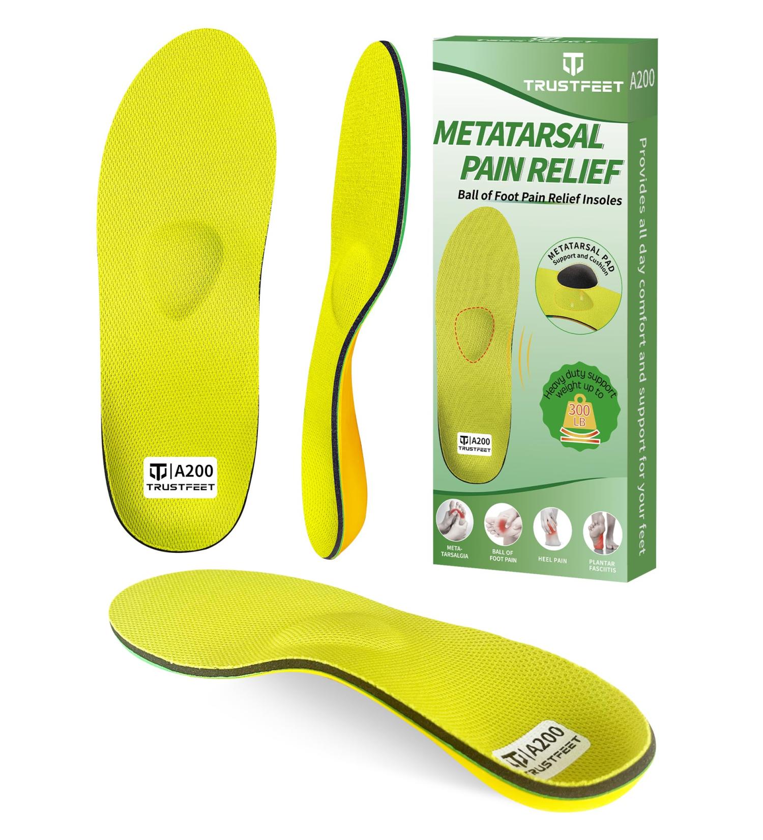 Ball of Foot Pain Relief Insoles | Morton s Neuroma & Metatarsalgia Support | Orthotic Inserts for Plantar Fasciitis & Arch Pain - Shop Now - Buy Online on GoSupps.com