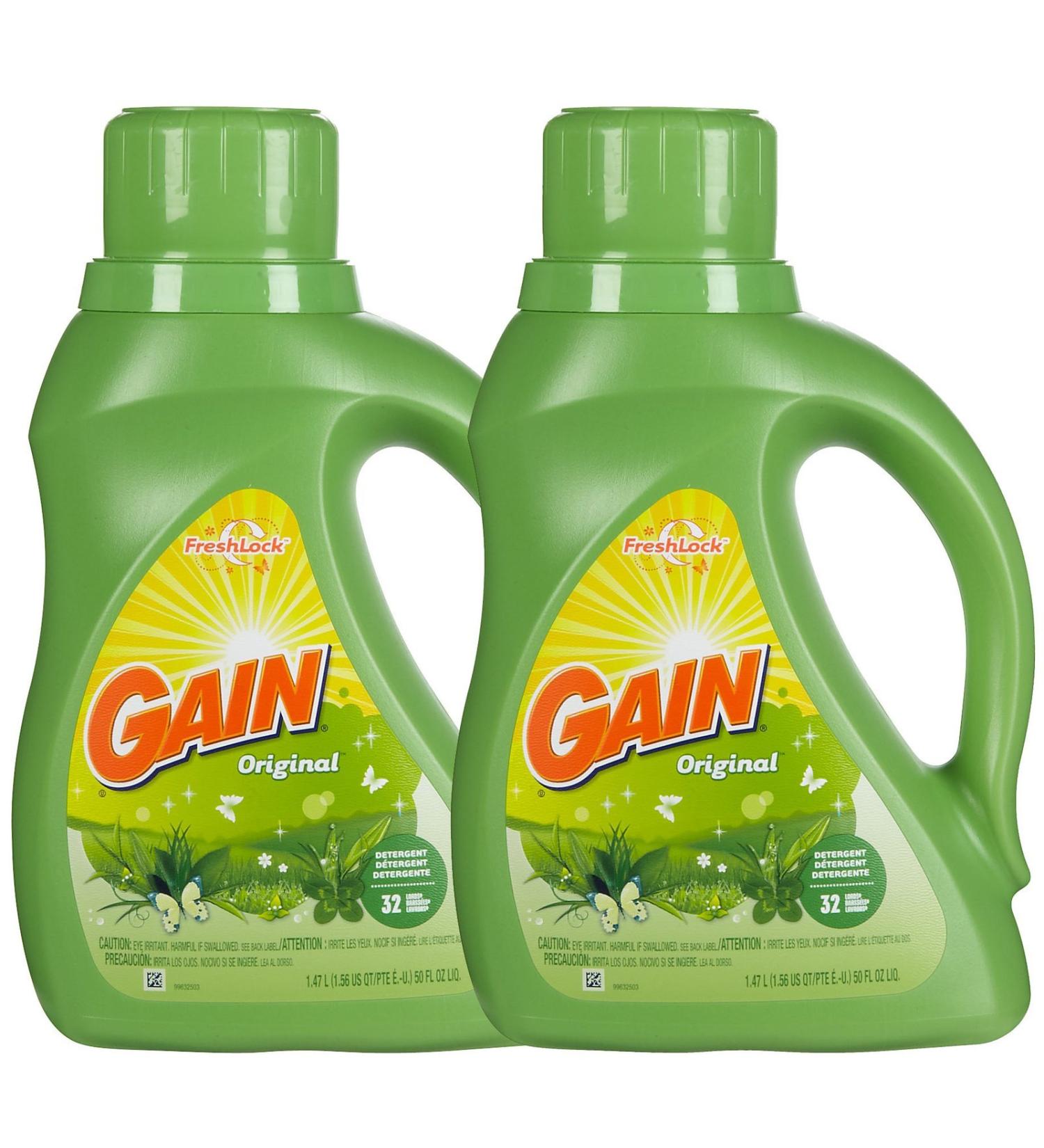 Gain Liquid Detergent - 50 oz - Original Fresh - 2 pk