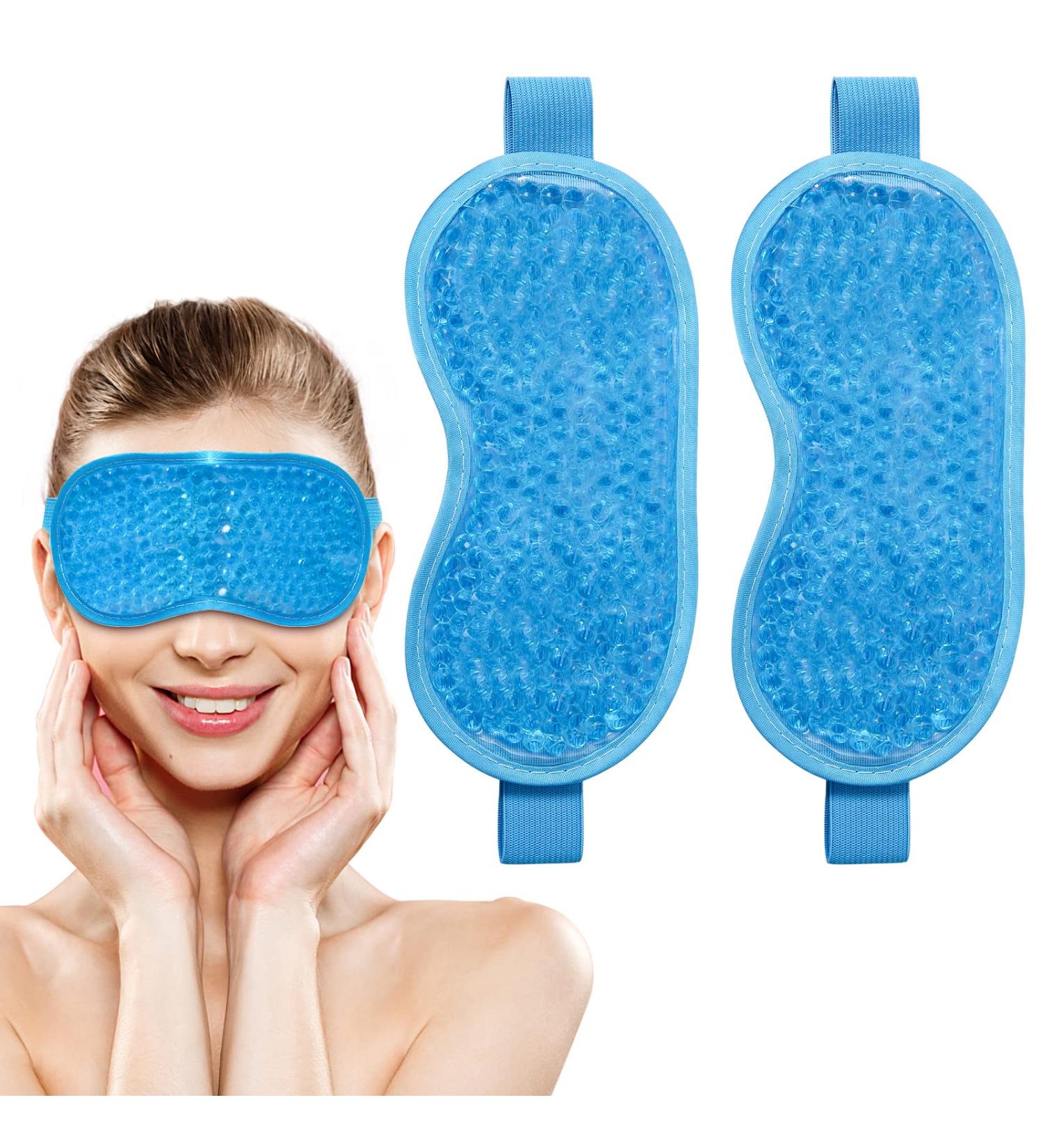 CandyFouse 2 Pack Gel Eye Mask - Reduce Dark Circles - Reusable Cold/Hot - Plush Fabric - Women Eye SPA - Stress Relief - Beauty Care - Blue (2PCS) - Buy Online on GoSupps.com
