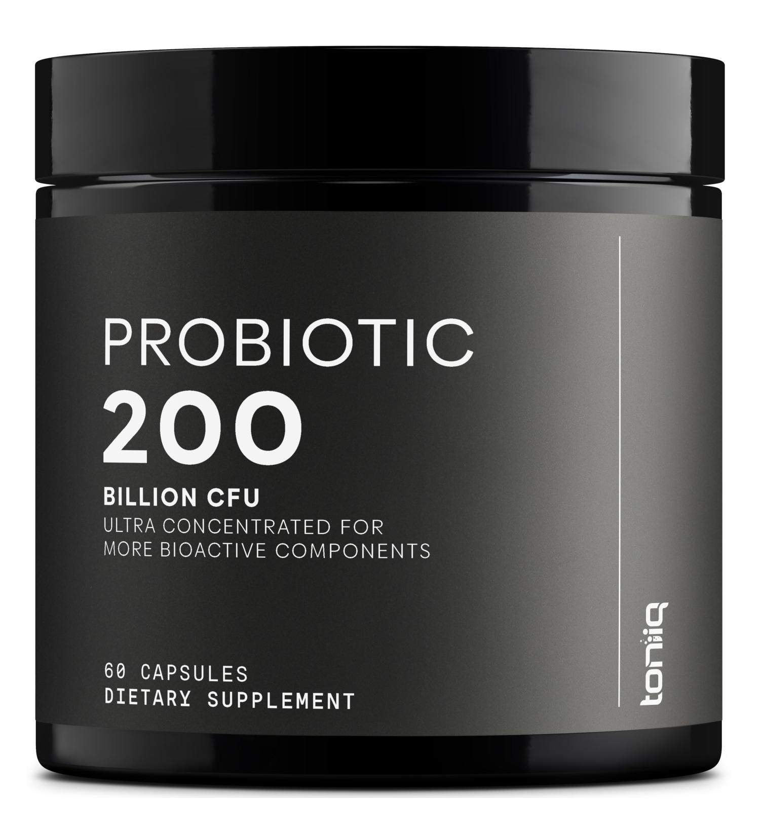 Toniiq 200 Billion CFU Probiotic Supplement 30 Verified Third-Party Tested Strains - Fully Shelf-Stable Probiotics Formula with Prebiotic Blend - Extended Release Capsules 60 Count (Pack of 1) - Buy Online on GoSupps.com
