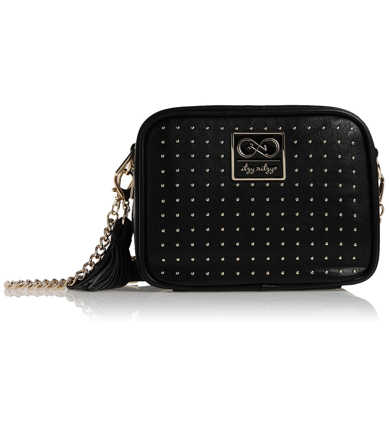 Chelsea + Cole Itzy Ritzy Crossbody Diaper Bag - Black Sweetheart Print | 6 Pockets, Changing Pad & Tassel - Buy Online on GoSupps.com