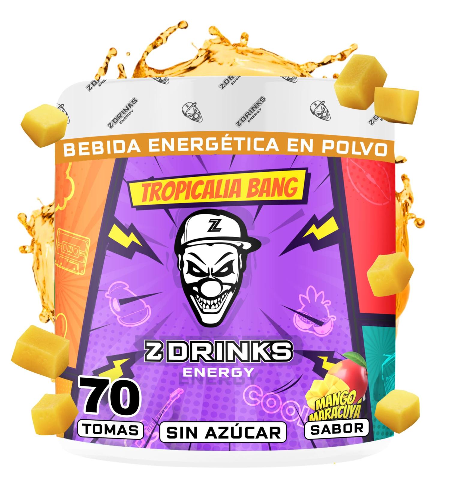  Z ZDRINKS ENERGY Z Drinks - Sugar Free & Powdered Energy Drink - 40 Services - Mango Passion Fruit Flavour - Low Calorie (16 cal) with Vitamins and Minerals - Buy Online on GoSupps.com