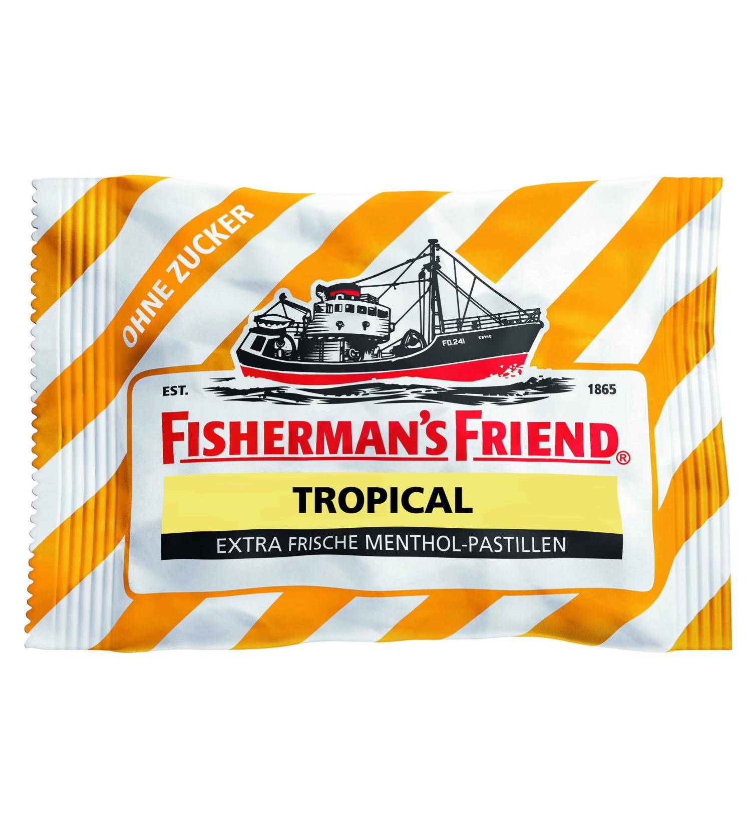 Fisherman's Friend Tropical without sugar pack of 8 (8 x 25 g)