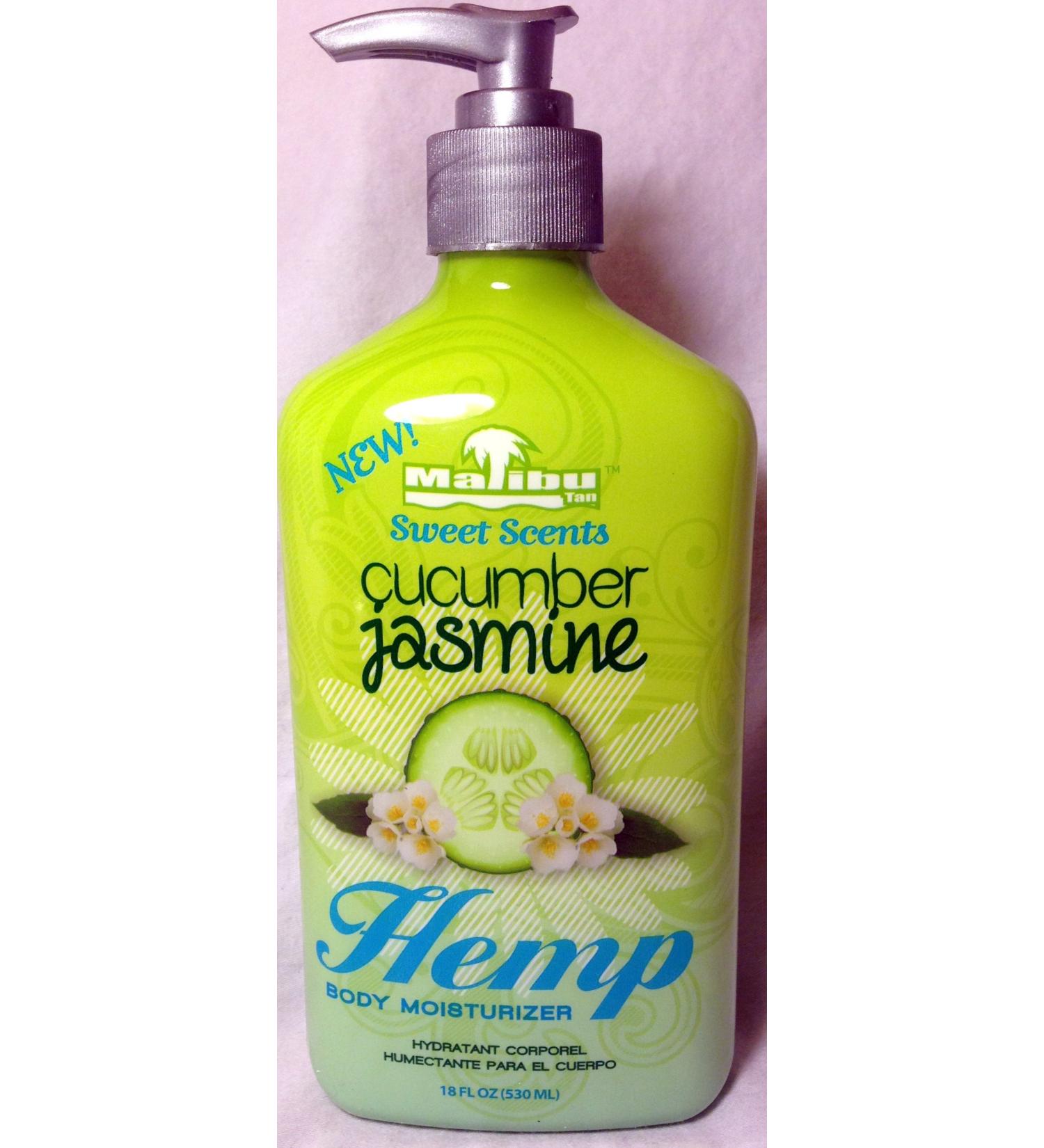 Malibu Tans Sweet Scents Hemp Body Moisturizer - Cucumber Jasmine 18 oz