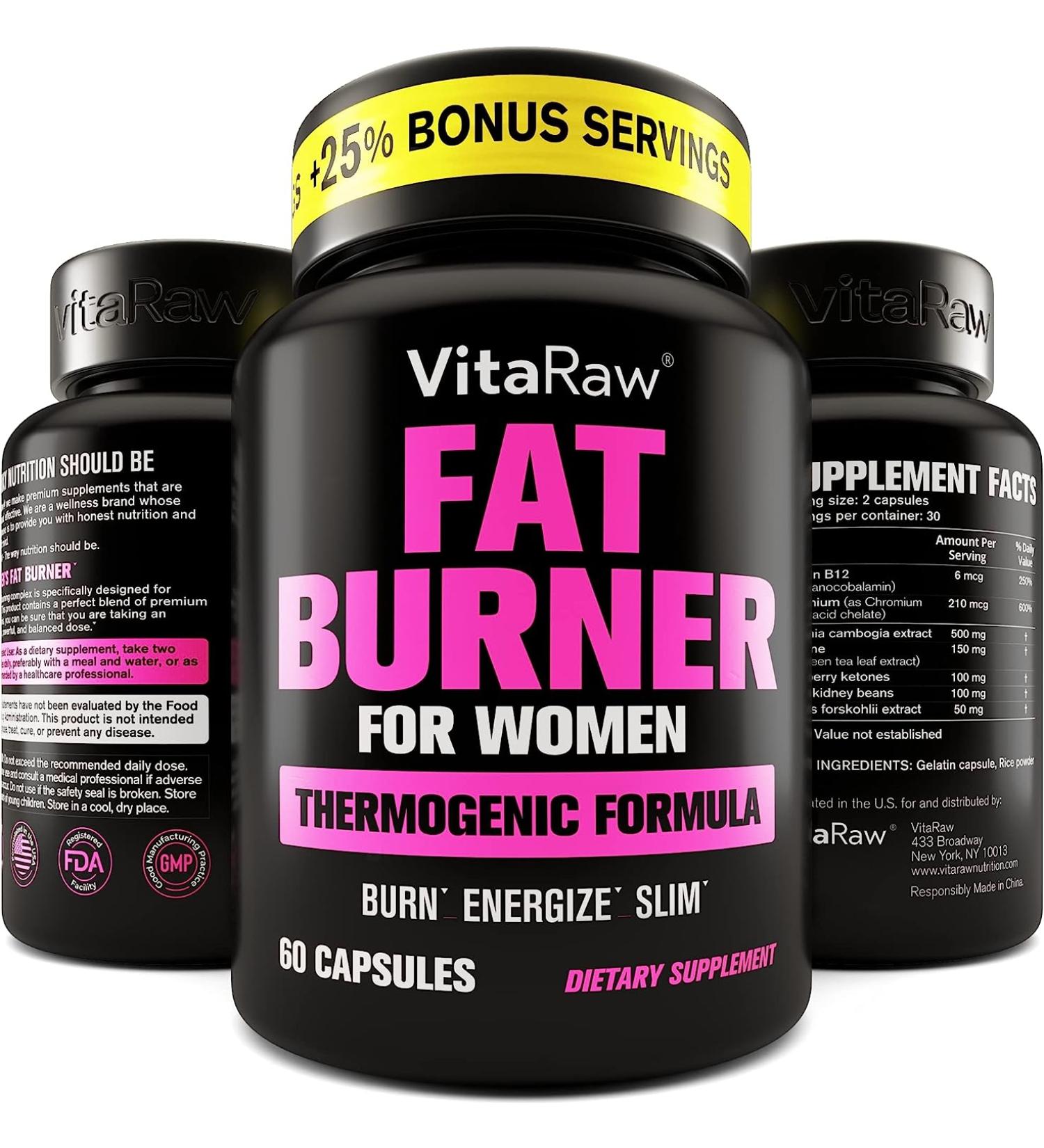Women's Weight Loss Pills - Best Diet & Fat Burners - Natural Thermogenic Appetite Suppressant & Metabolism Booster - Reduce Belly Fat - Buy Online on GoSupps.com