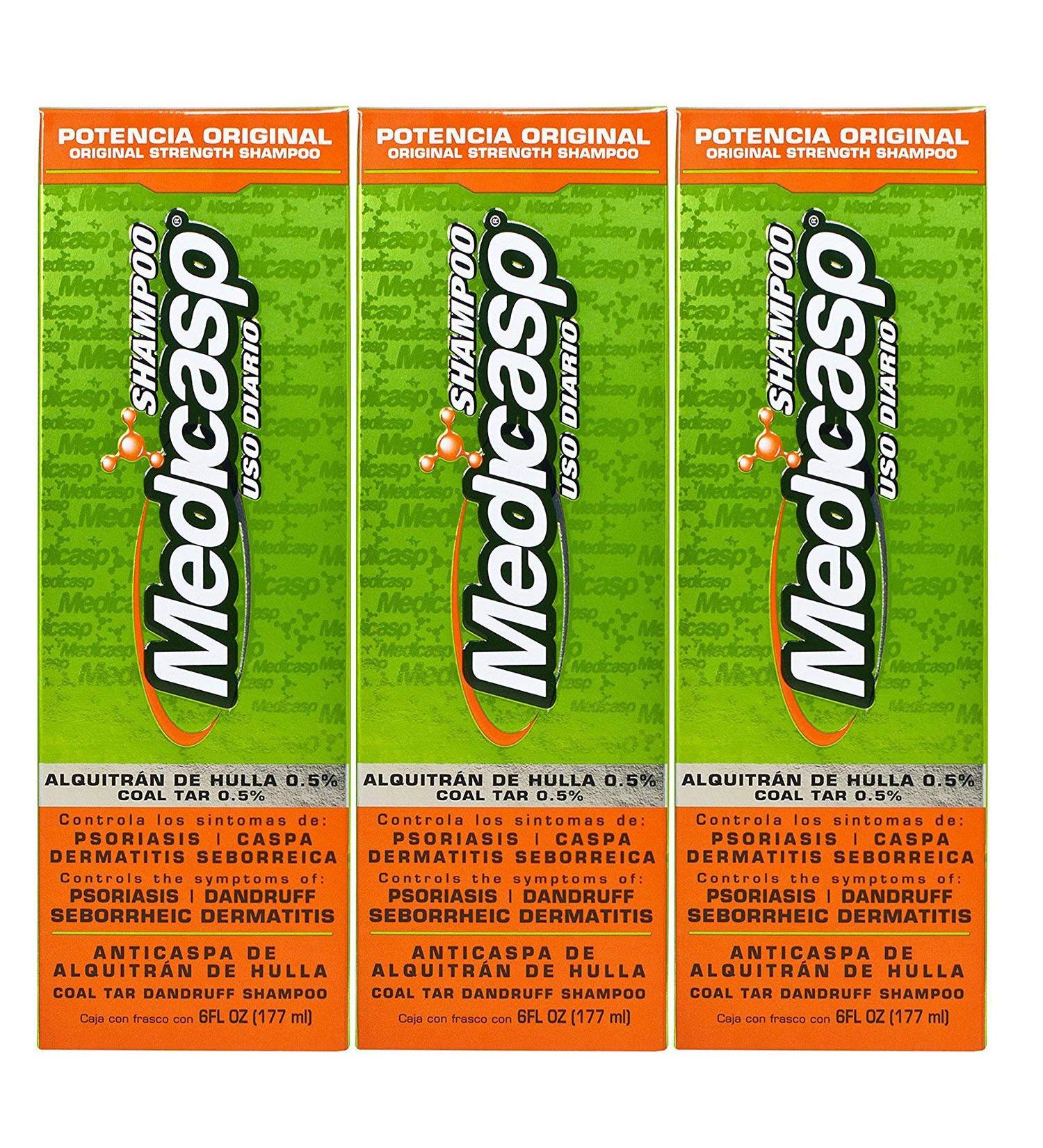 Medicasp Coal Tar Gel Dandruff Shampoo - 3 Pack 6 oz | Treat Seborrheic Dermatitis & Psoriasis - Buy Online on GoSupps.com