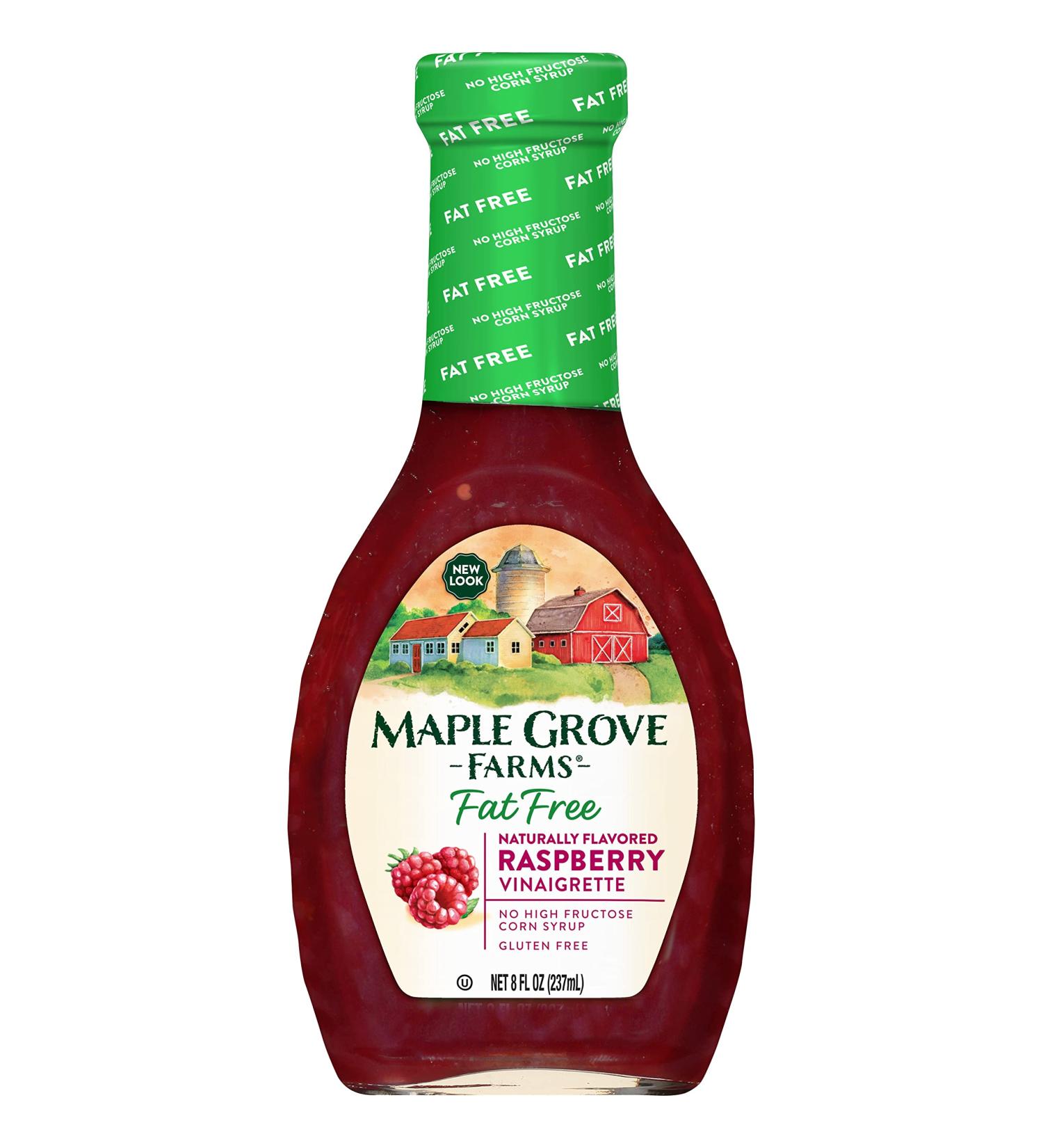 Maple Grove Farms Fat Free Raspberry Vinaigrette Salad Dressing 8oz (Pack of 12) - Buy Online on GoSupps.com