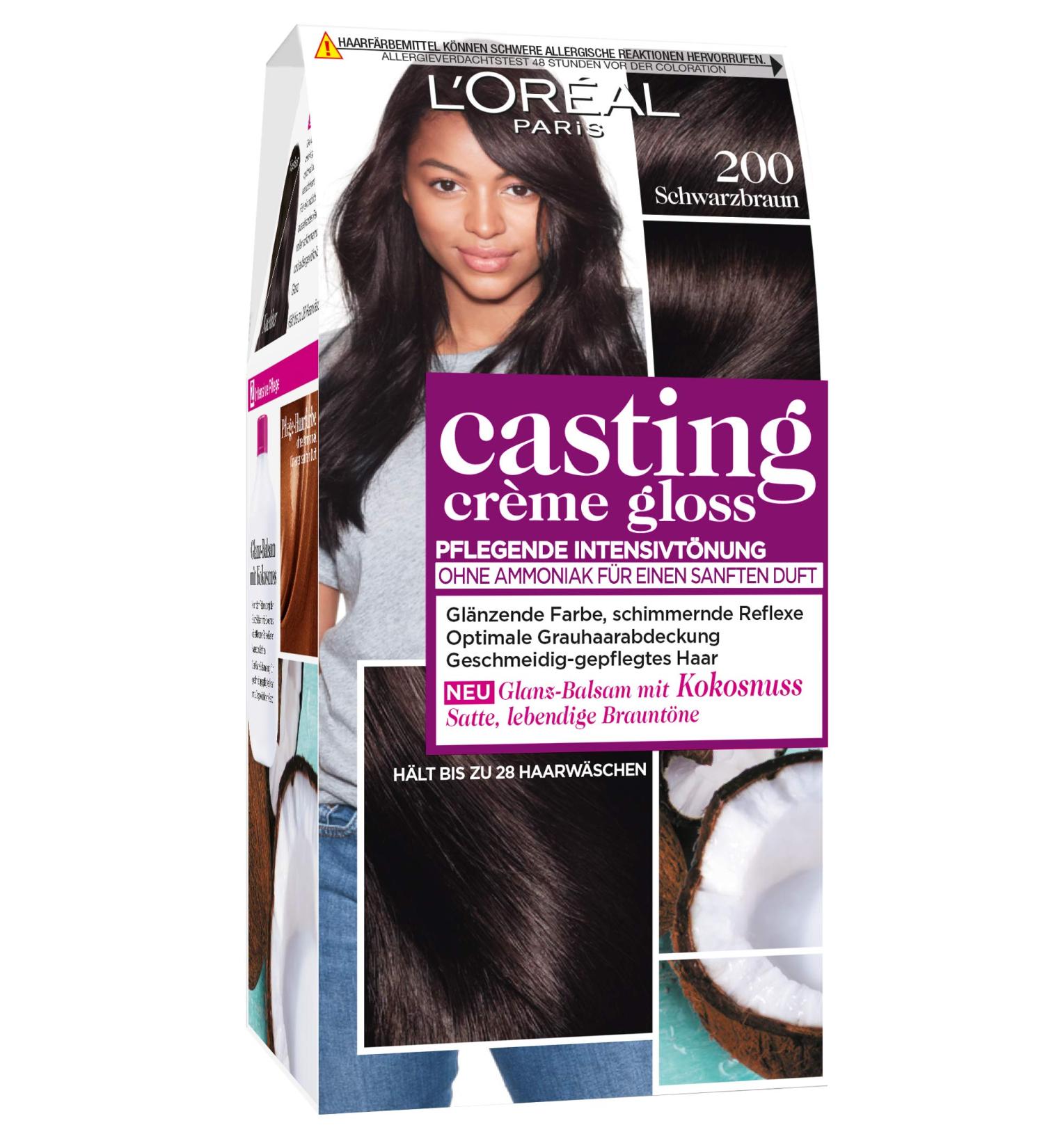 L'Or al Paris Casting Creme Gloss - Glossy Blacks Hair Color 200 Black Brown | International Shipping Available - Buy Online on GoSupps.com