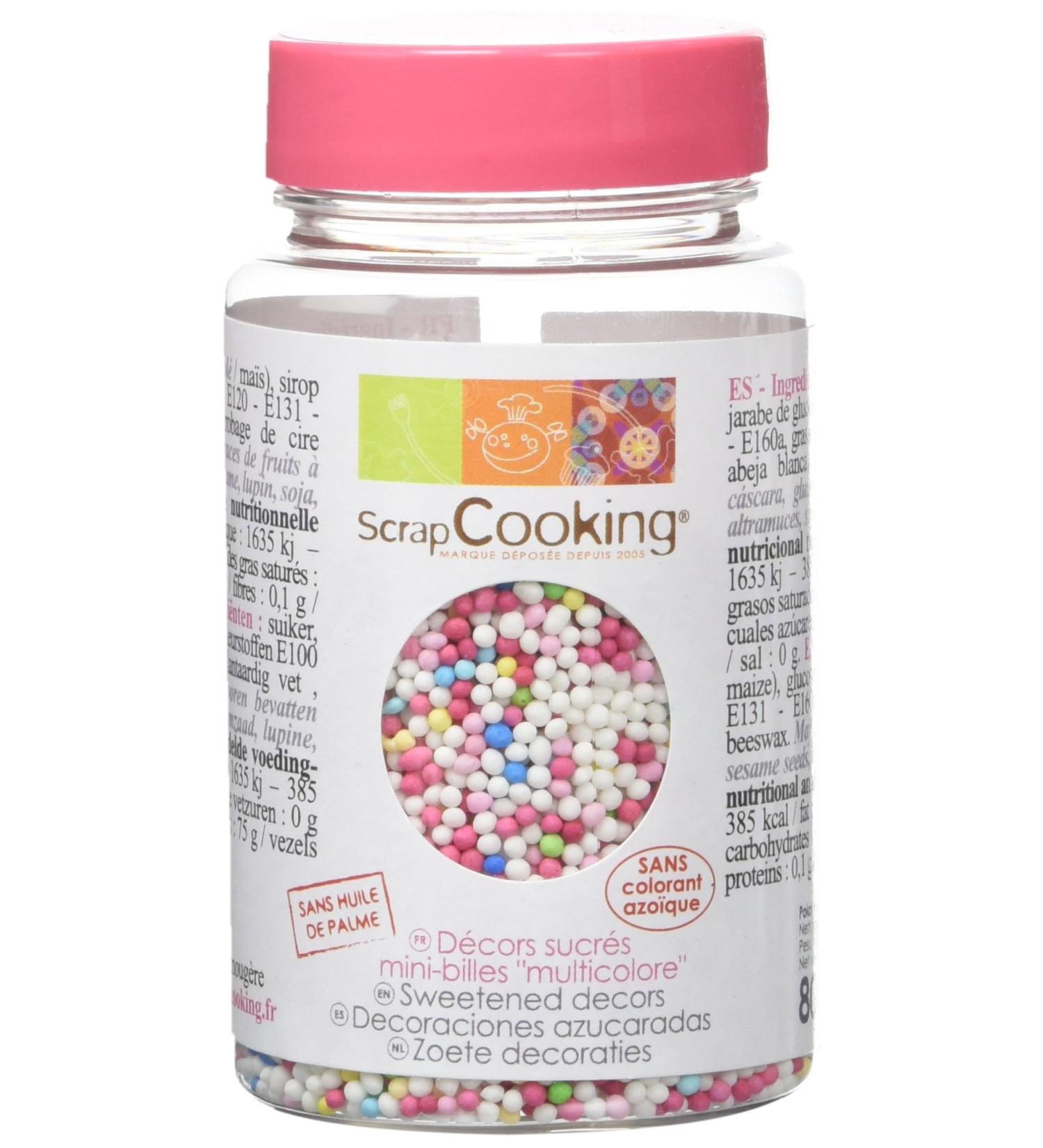 Scrapcooking Pot of Mini Multicoloured Balls 80 g Pack of 4 - Buy Online on GoSupps.com