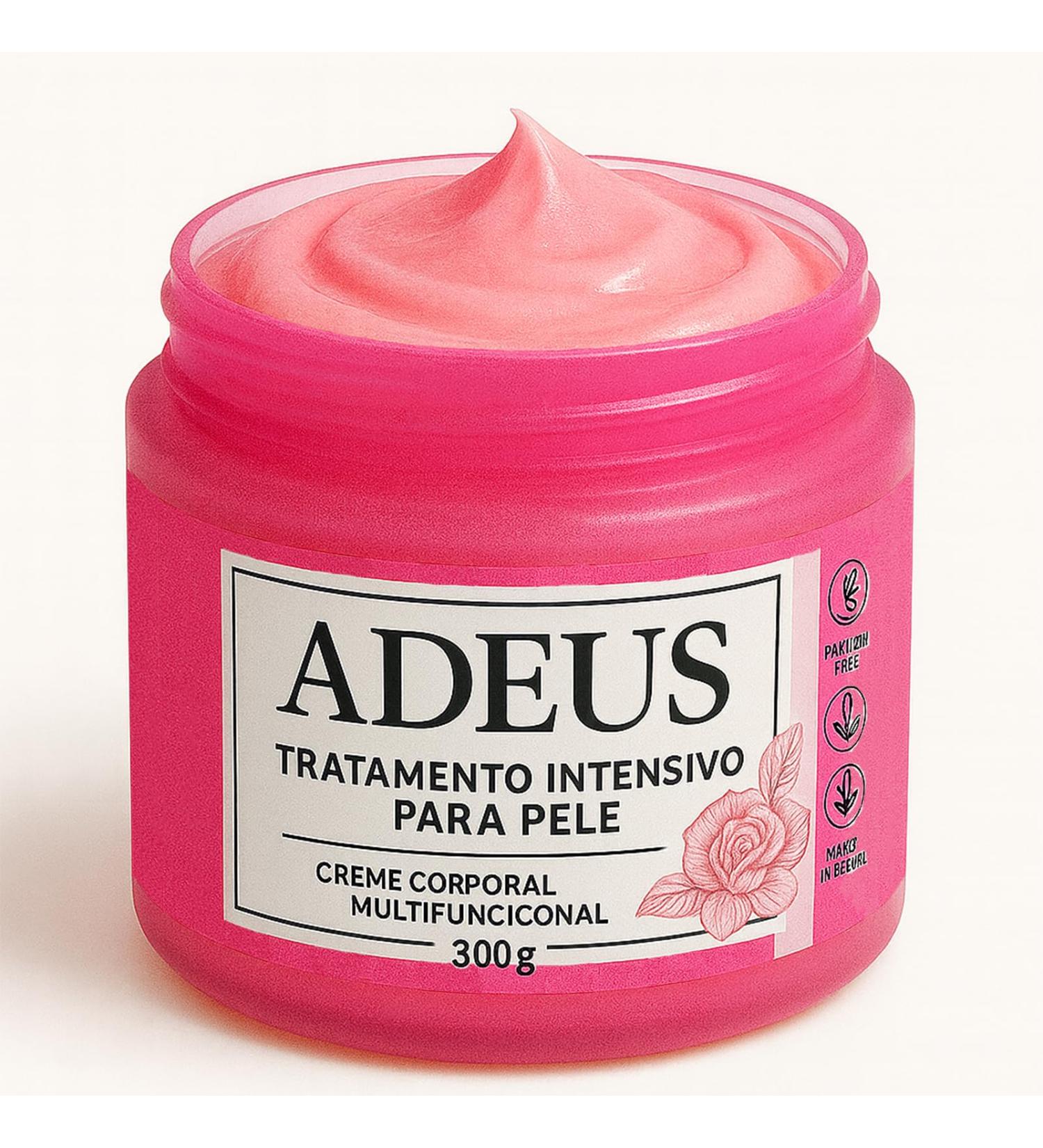 ADEUS Pink Rose Intensive Cream Firming Anti-Cellulite & Stretch Mark Body Rosa Crema with Asiatica & Seaweed Extract Moisturizing & Smoothing Skincare 300 g (300g, Pink Rose) - Buy Online on GoSupps.com