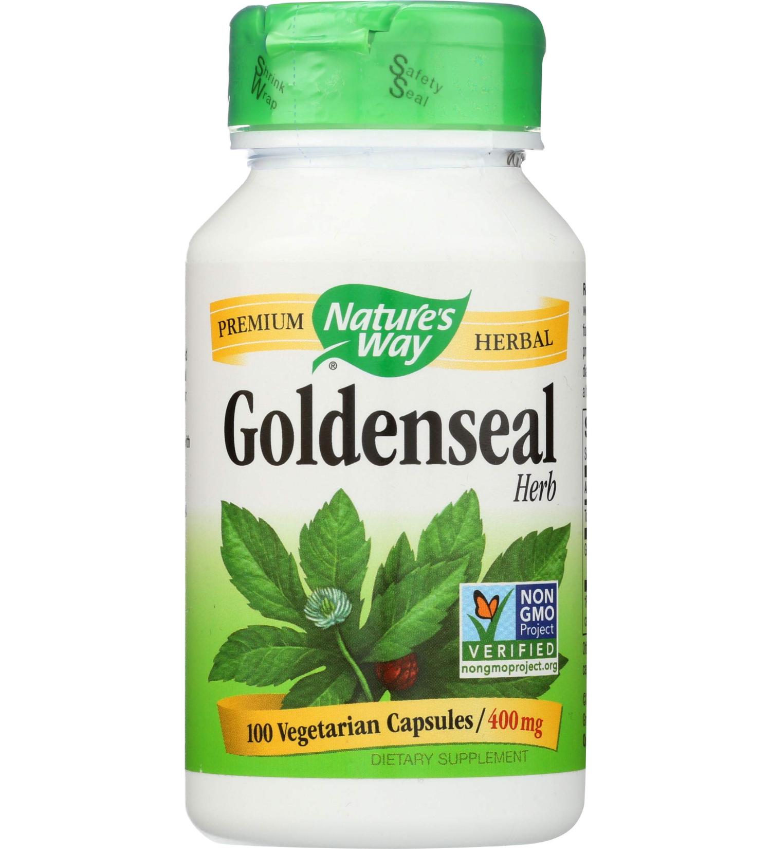 Natures Way Goldenseal Herb 100 CT - Pure & Potent Herbal Supplement - Buy Online on GoSupps.com