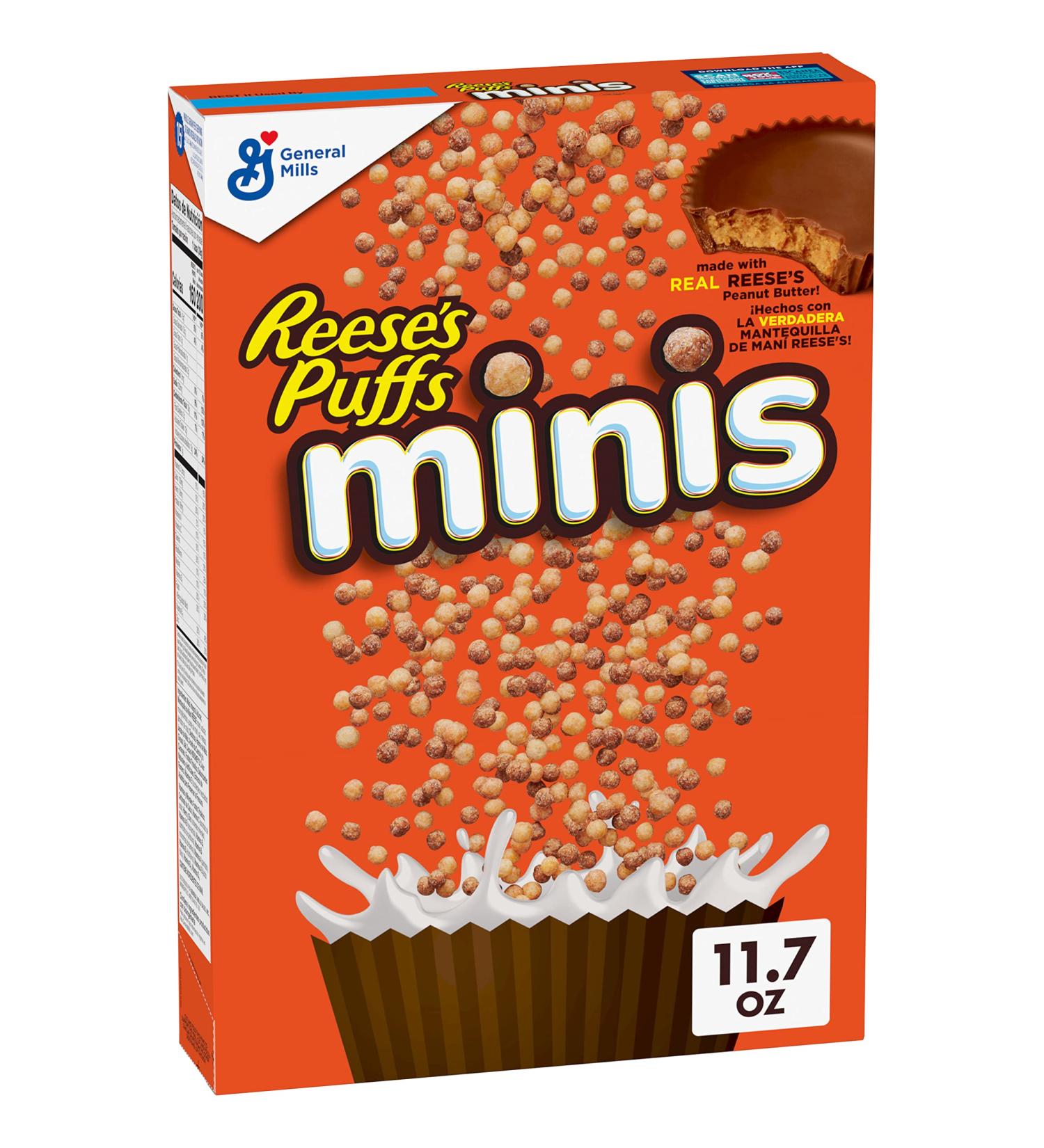 Reese's Puffs Minis Breakfast Cereal Chocolate Peanut Butter Cereal 11.7 OZ 311g - Buy Online on GoSupps.com