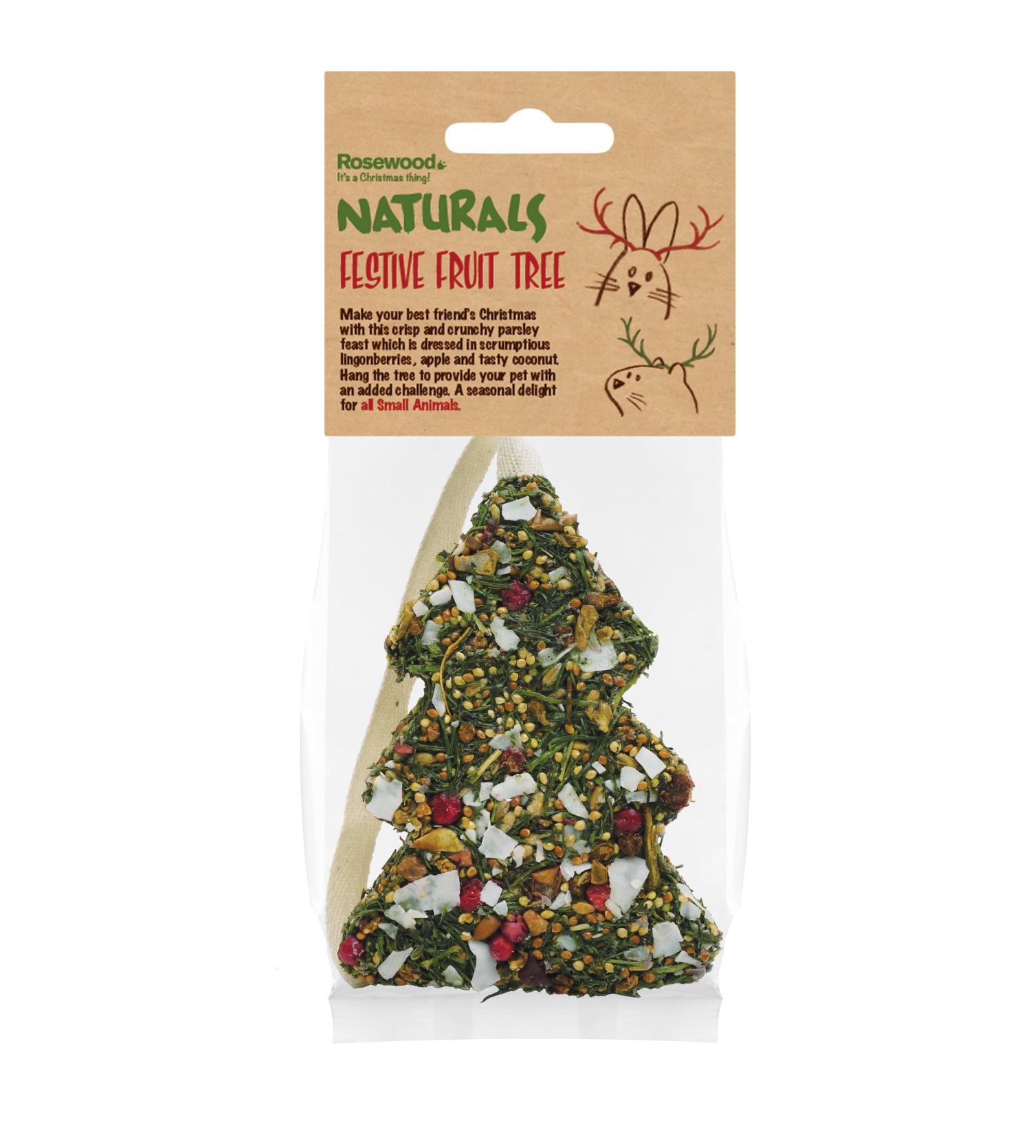 Rosewood Naturals Festive Fruit Tree Rabbit Treats & Small Animal Treats
