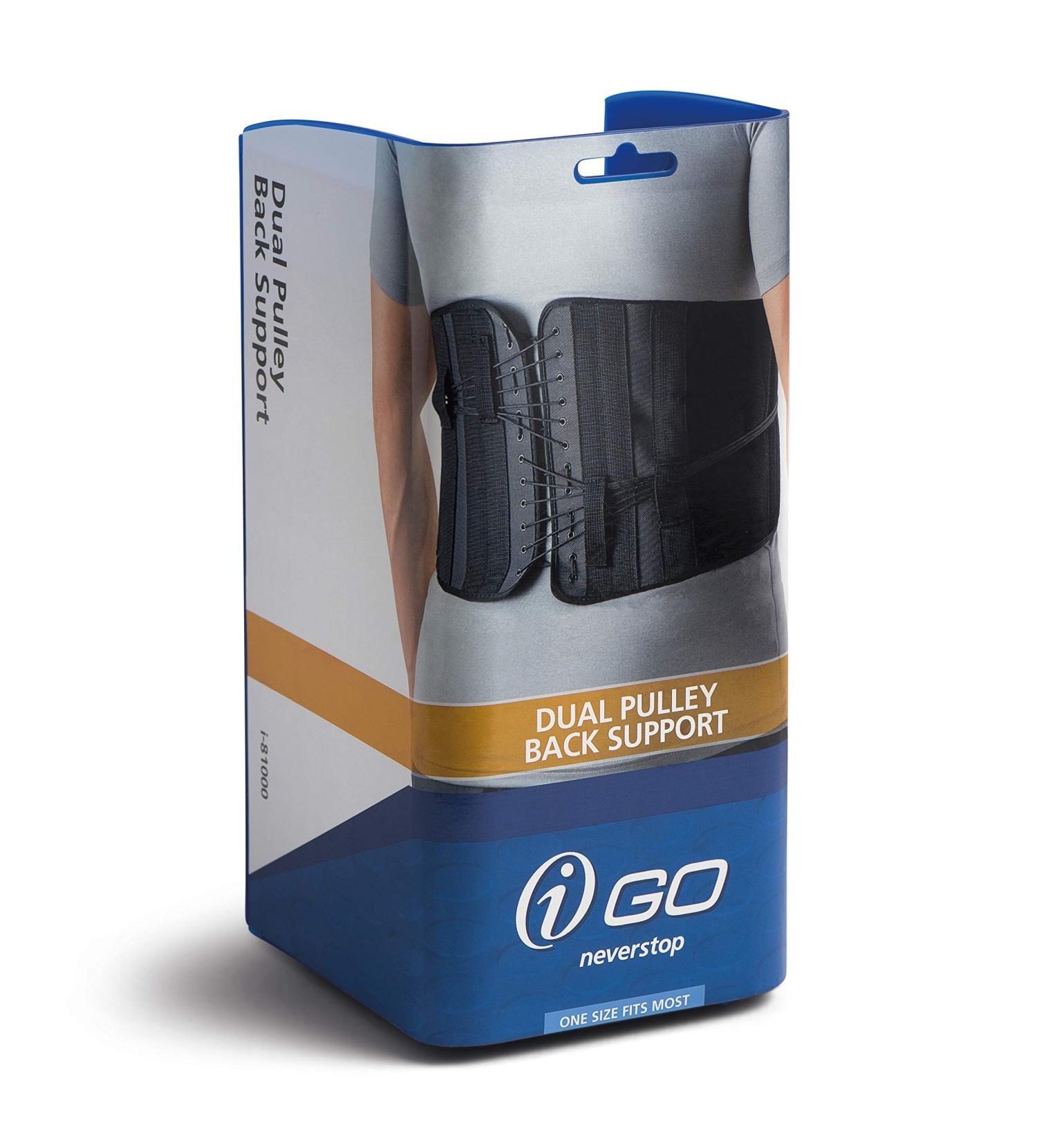 iGo i-81000 Dual Pulley Back Brace - Adjustable One Size | Shop Internationally for Optimal Comfort & Support - Buy Online on GoSupps.com
