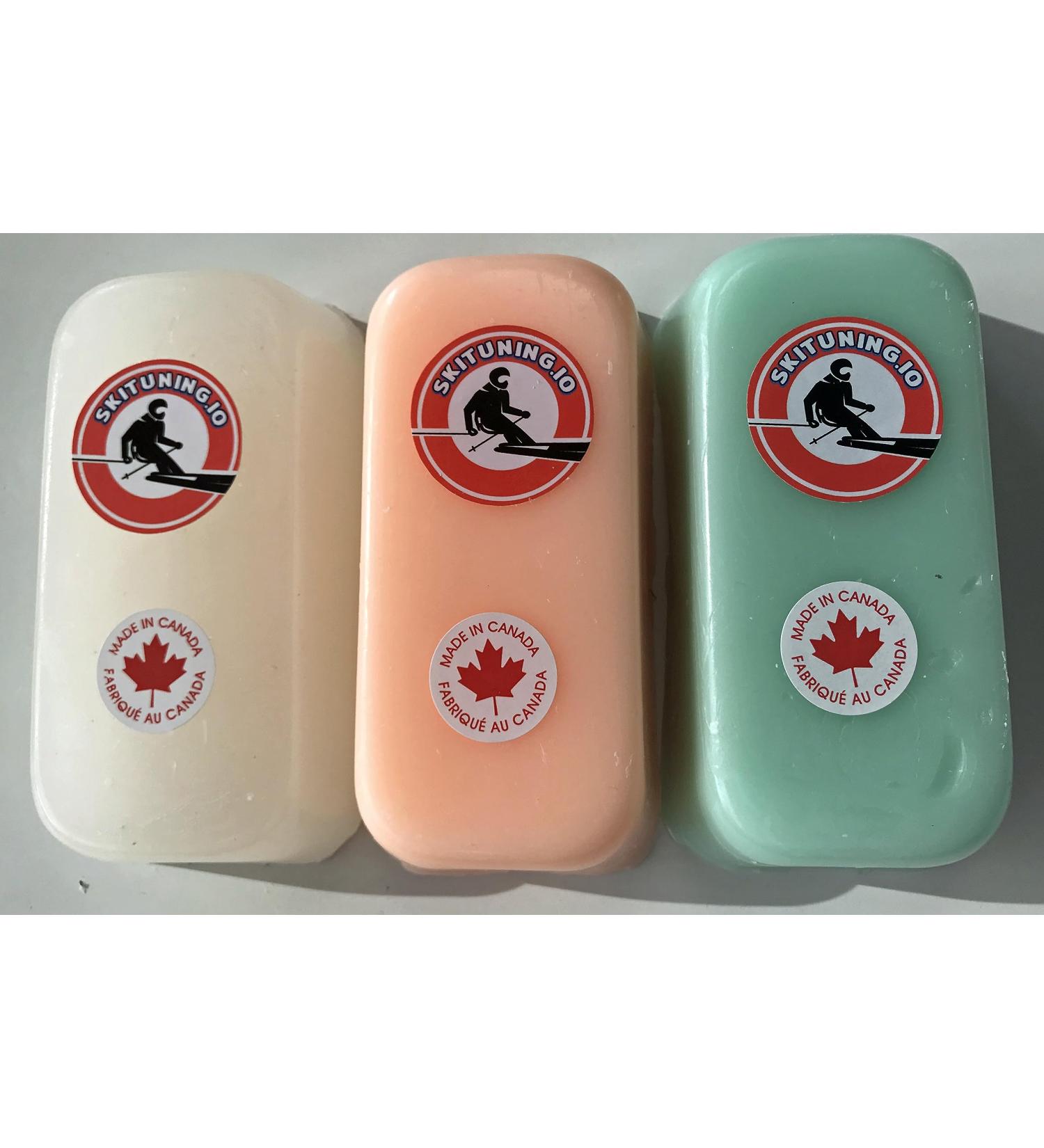 Skituning.io Wax Trio (250g Bars x 3) 750g Total Universal Cold & Warm waxes Made in Canada - Buy Online on GoSupps.com