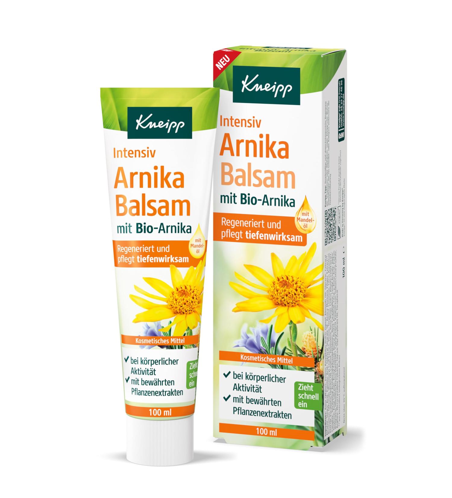 Kneipp Intensiv Arnika Balsam mit Bio-Arnika und Mandel l regeneriert und pflegt tiefenwirksam 100 ml Baume - Buy Online on GoSupps.com