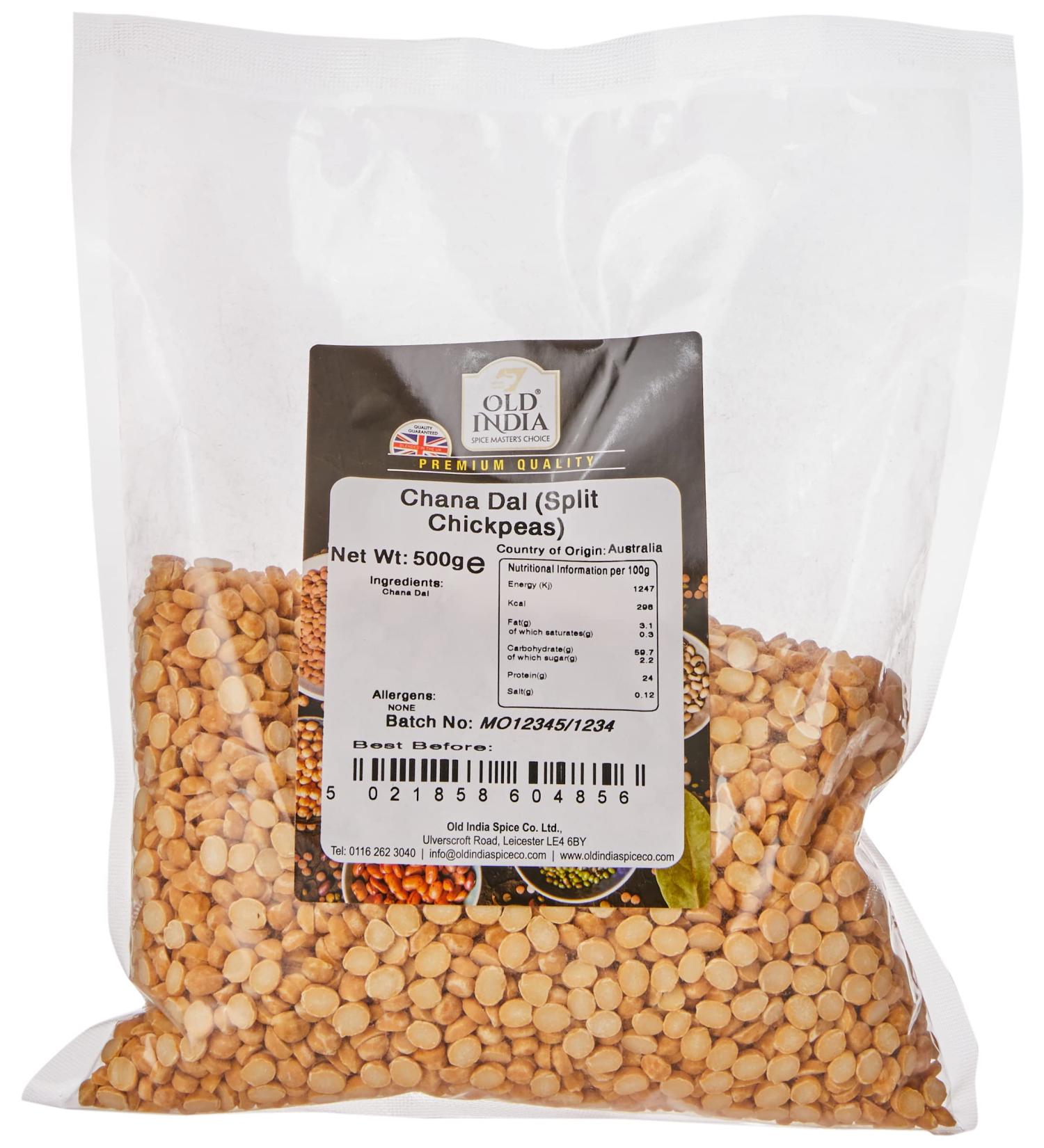 Old India Chana Dal 500g - Premium Split Chickpeas for Delicious Recipes - Buy Online on GoSupps.com