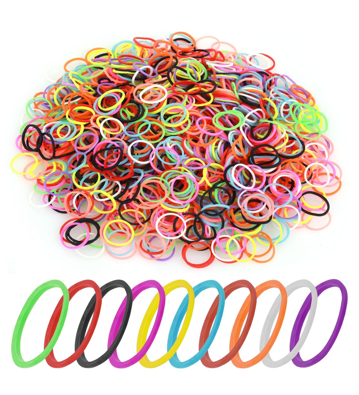 Molain 1000 Mini Colored Rubber Bands - Soft Hair Ties for Kids Weddings Dreadlocks & Ponytails - Vibrant & Durable - Buy Online on GoSupps.com