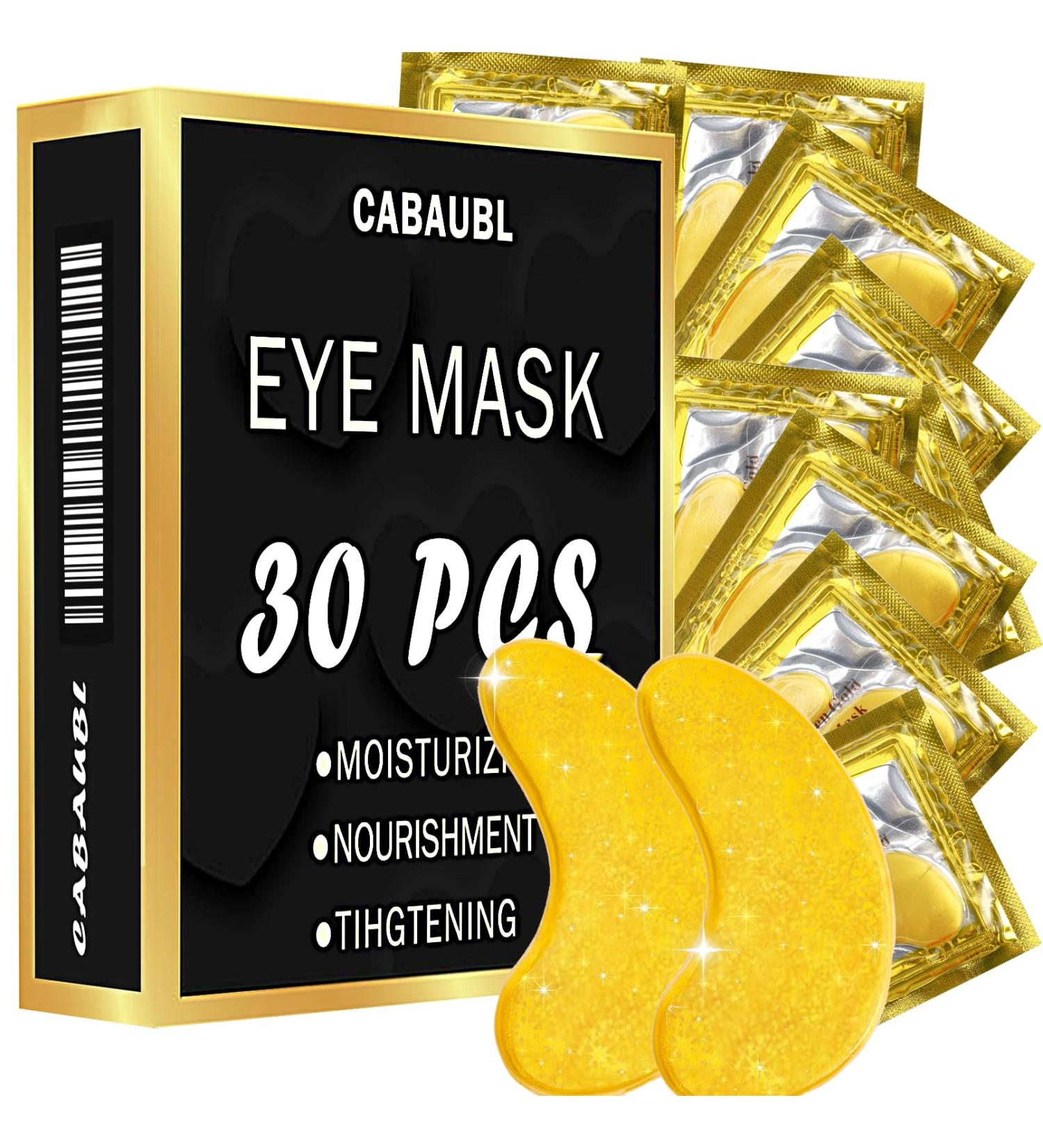 30 Pairs Gold Under Eye Patches - Collagen Eye Masks for Puffiness Dark Circles & Anti-Aging - Buy Online on GoSupps.com