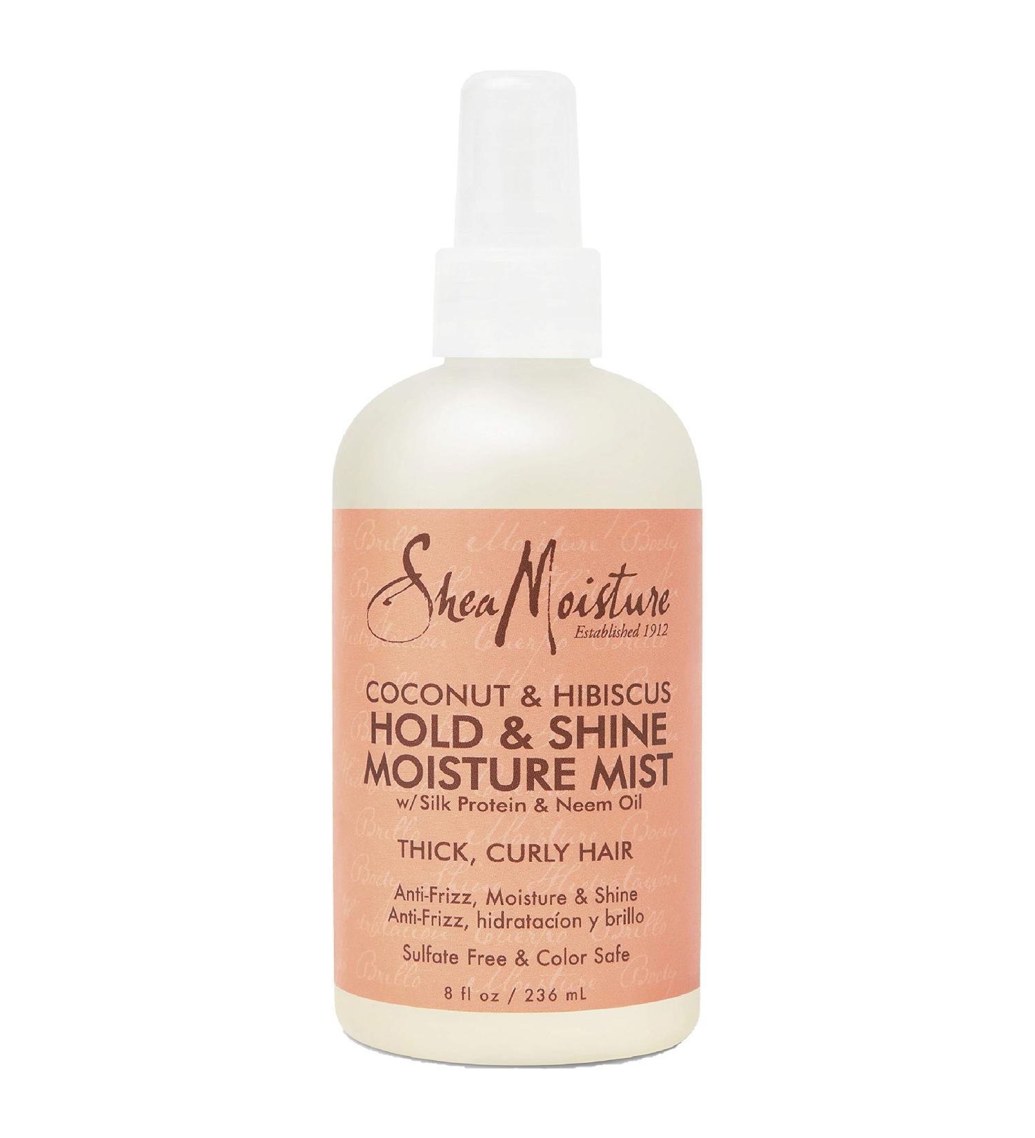 SheaMoisture Coconut & Hibiscus Hold & Shine Mist - 8 fl oz with Silk Protein & Neem Oil - Buy Online on GoSupps.com
