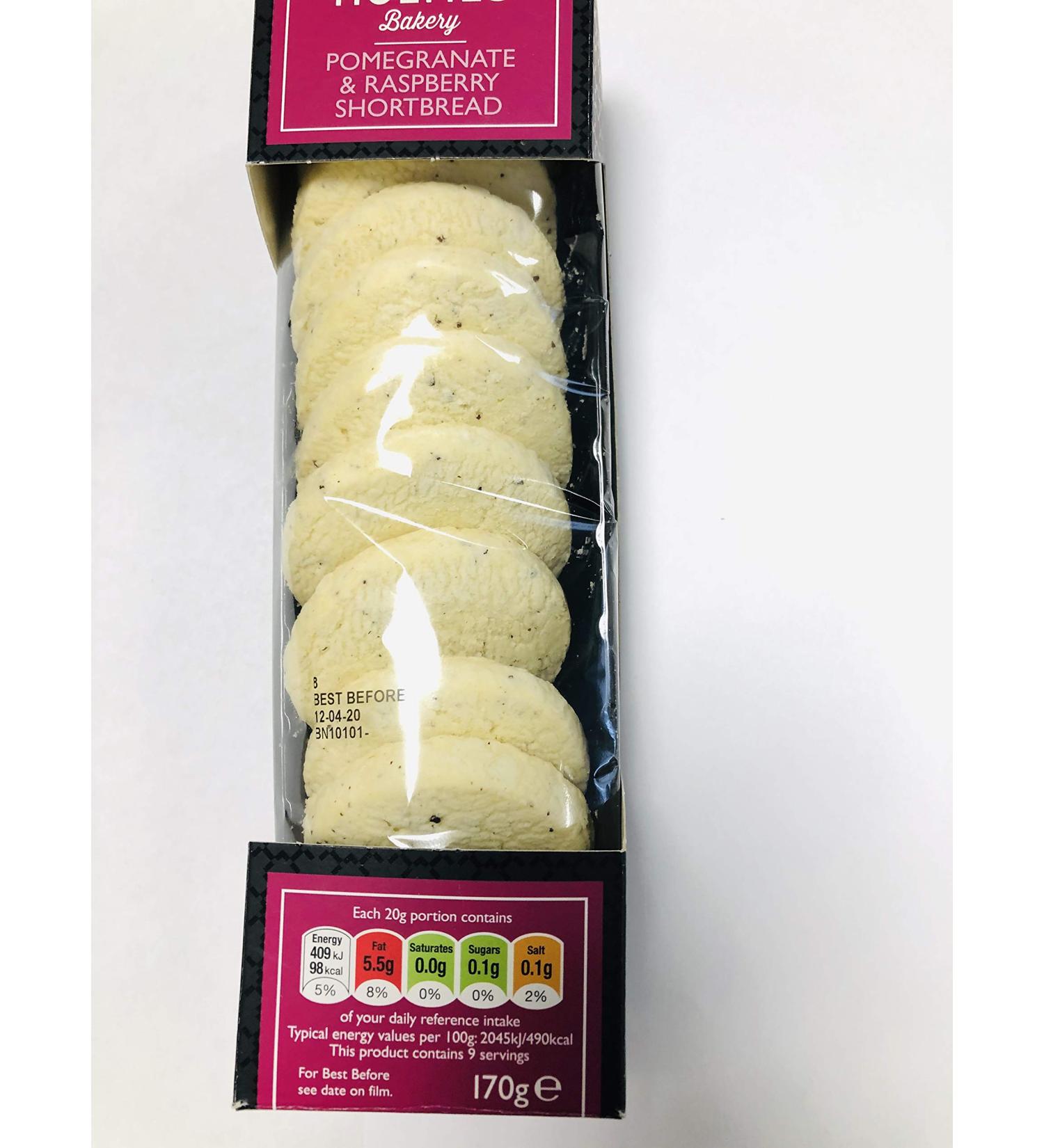 Holmes Bakery - Infusions Pomegranate & Raspberry Shortbread 170g