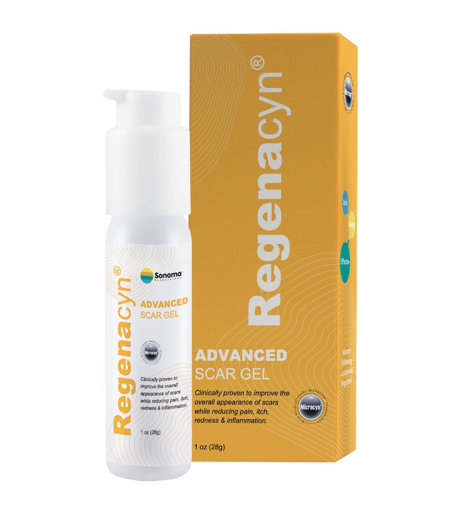 Regenacyn Scar Gel - Advanced Acne & Stretch Mark Treatment with Hypochlorous Acid - Works on Old & New Scars - 1oz - Buy Online on GoSupps.com