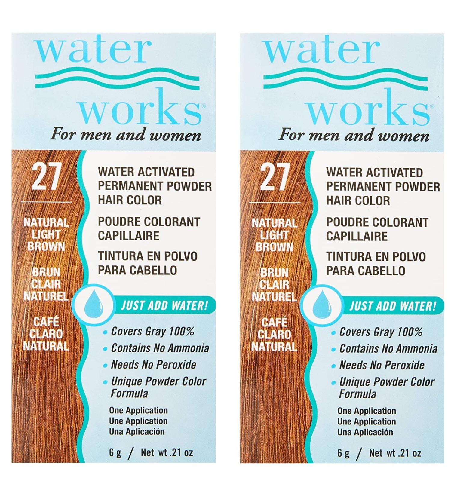 Buy Water Works Permanent Powder Hair Color #27 Natural Light Brown - 0.2 oz (Pack of 2) | International Shipping Available - Buy Online on GoSupps.com