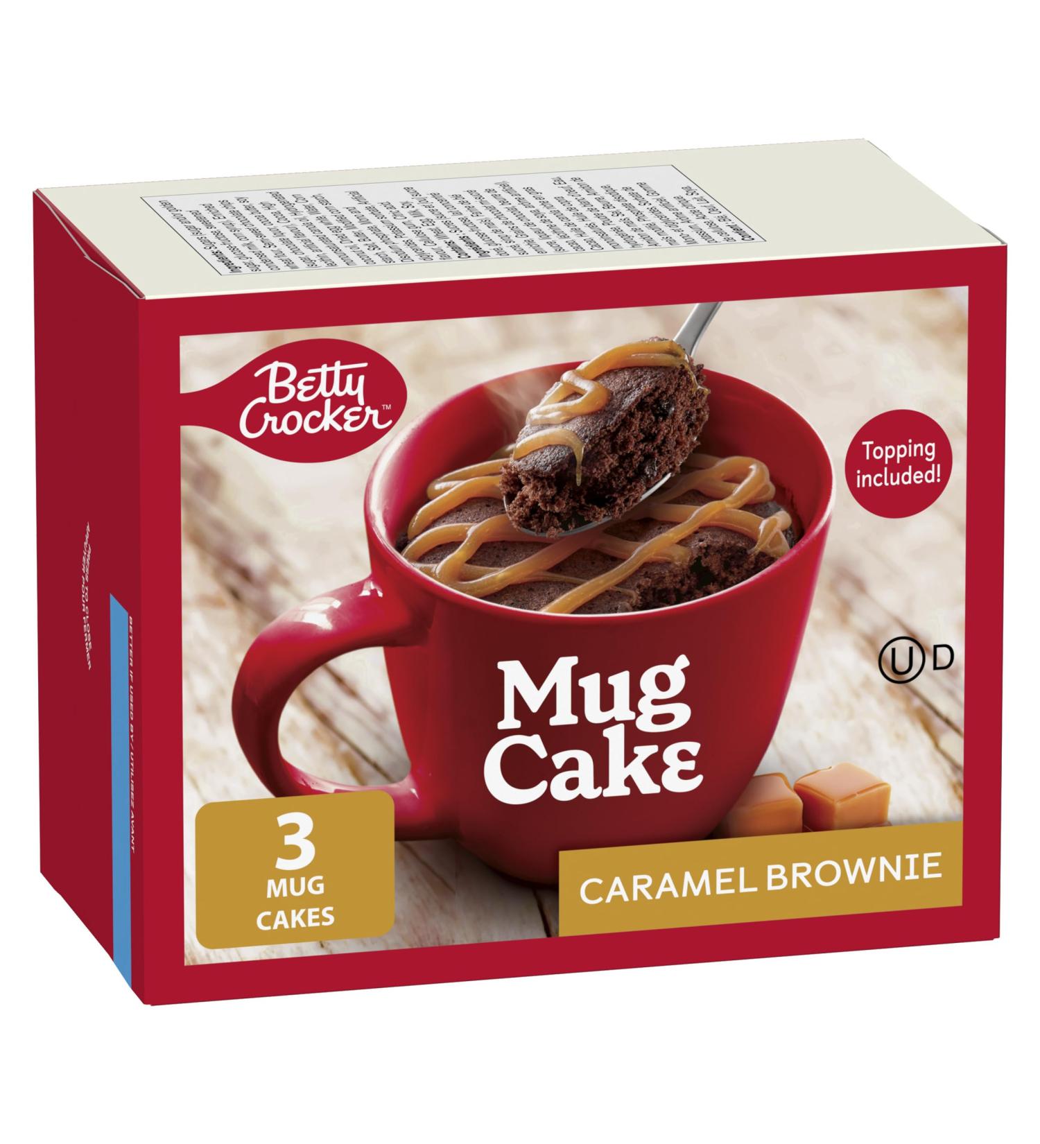Betty Crocker Caramel Fudge Brownies with Caramel Topping 294 Grams Package Includes 3 Mug Cakes - Buy Online on GoSupps.com