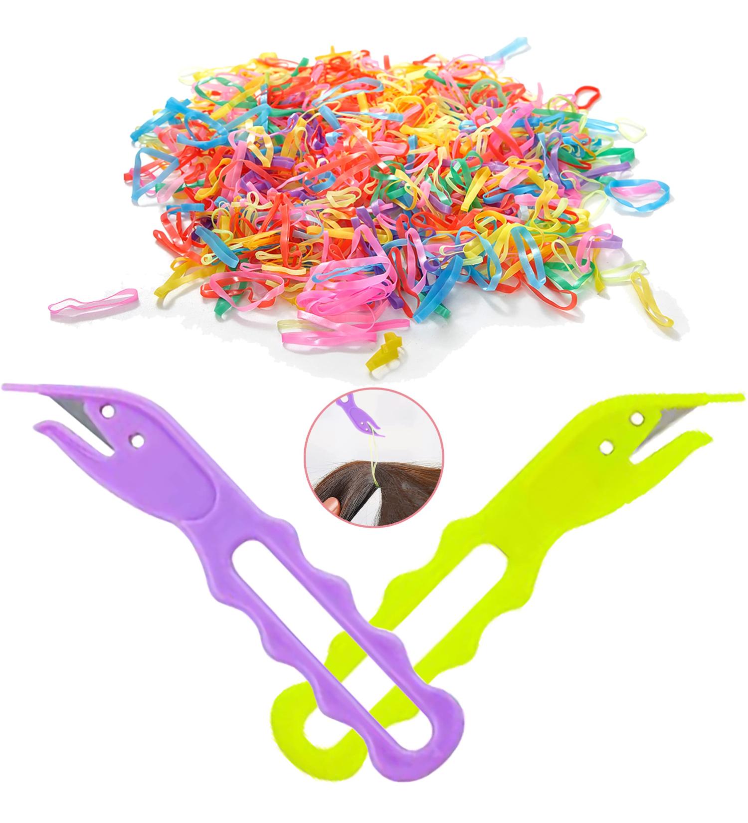 760Pcs Mini Color Elastic Hair Ties Set with Hair Elastic Bands Remover and Tie Cutter - Rubber Hair Band Remover for Girls and Women - 762 Piece Set - Buy Online on GoSupps.com